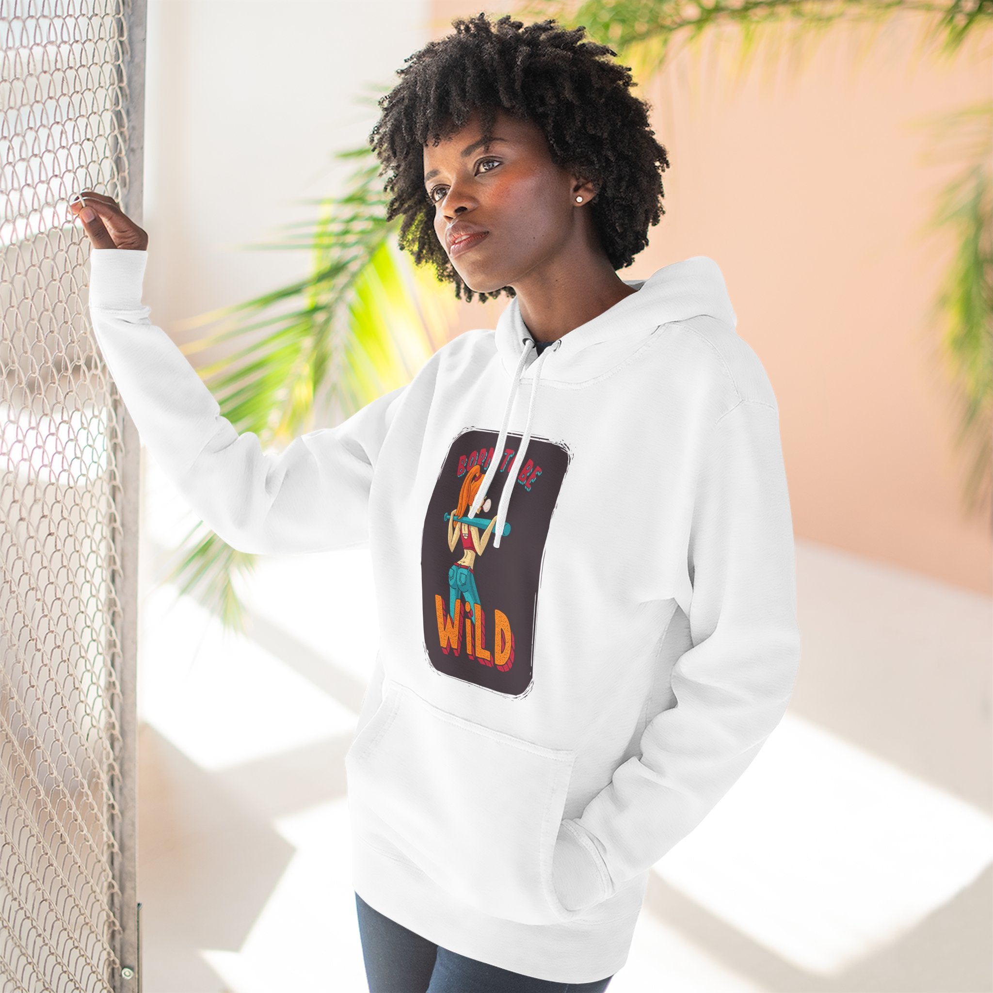 Wild Spirit Fleece Hoodie, Cozy Sweatshirt, Graphic Hoodie, Fun Gift for Adventurers, Casual Wear for Parties