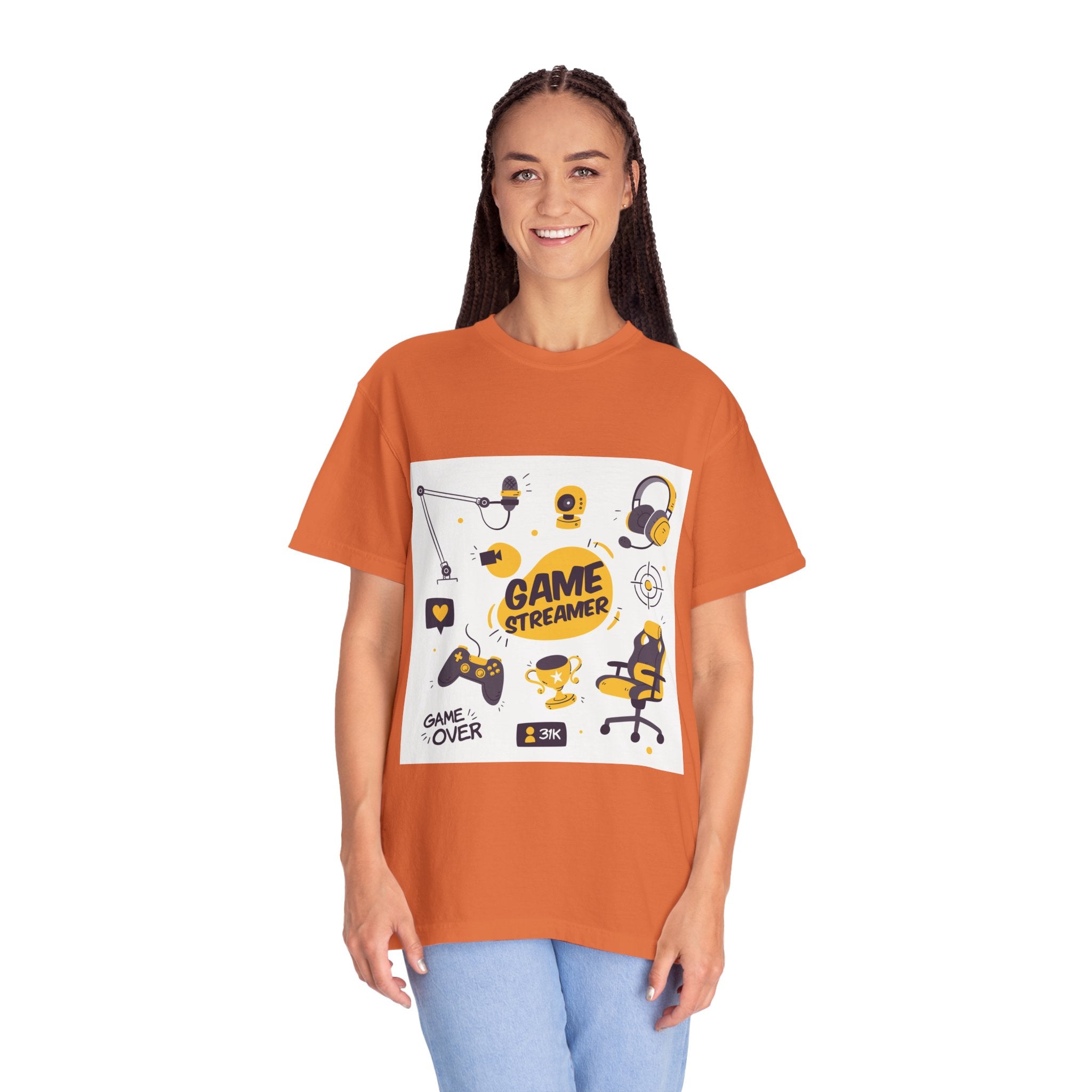 Gamer Streamer T-shirt, Unisex Casual Tee, Gaming Apparel, Twitch Merchandise, Gift for Gamers, Comfortable Cotton Shirt