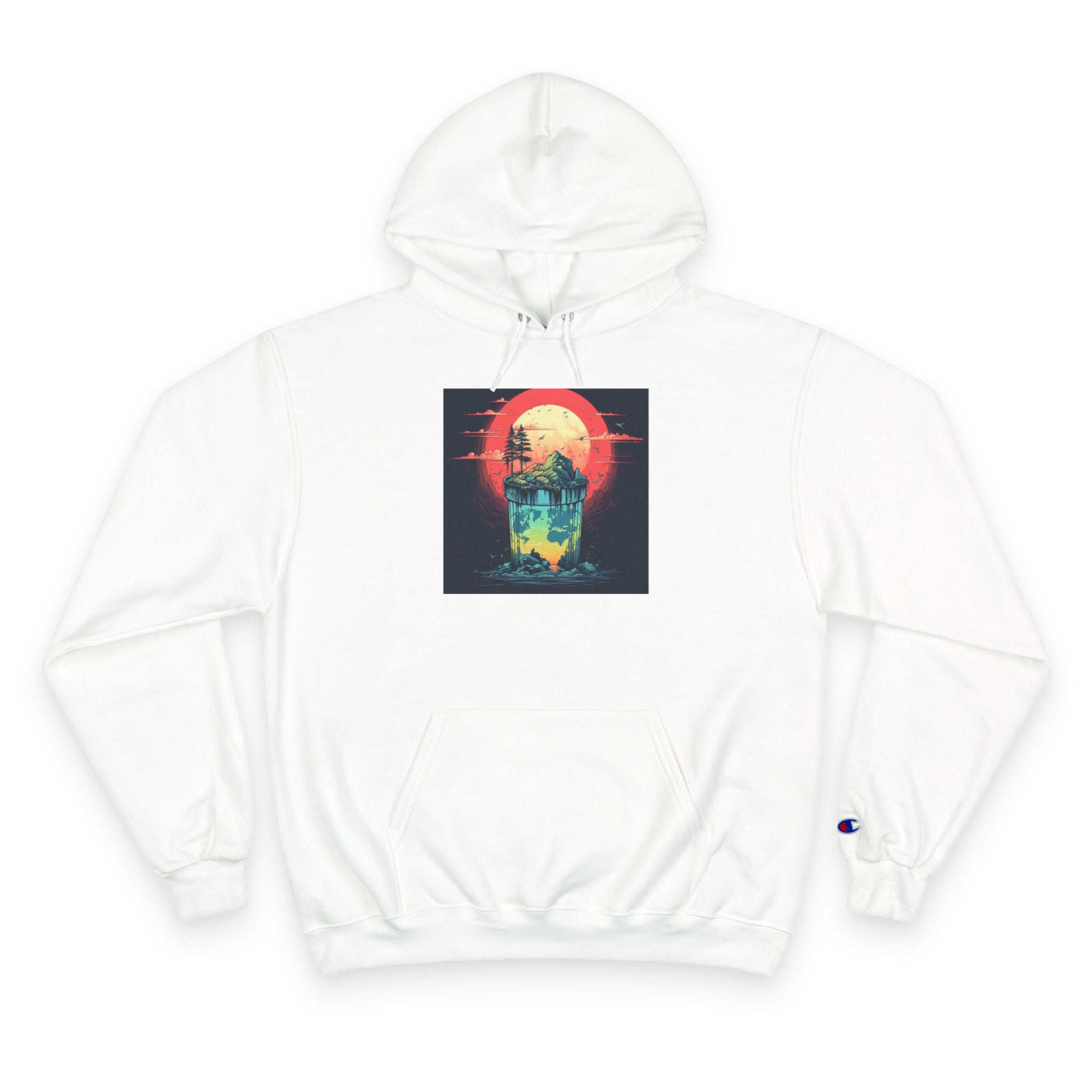Retro Vibe Champion Hoodie, Comfortable Sweatshirt, Graphic Hoodie, Cozy Layer, Unisex Style