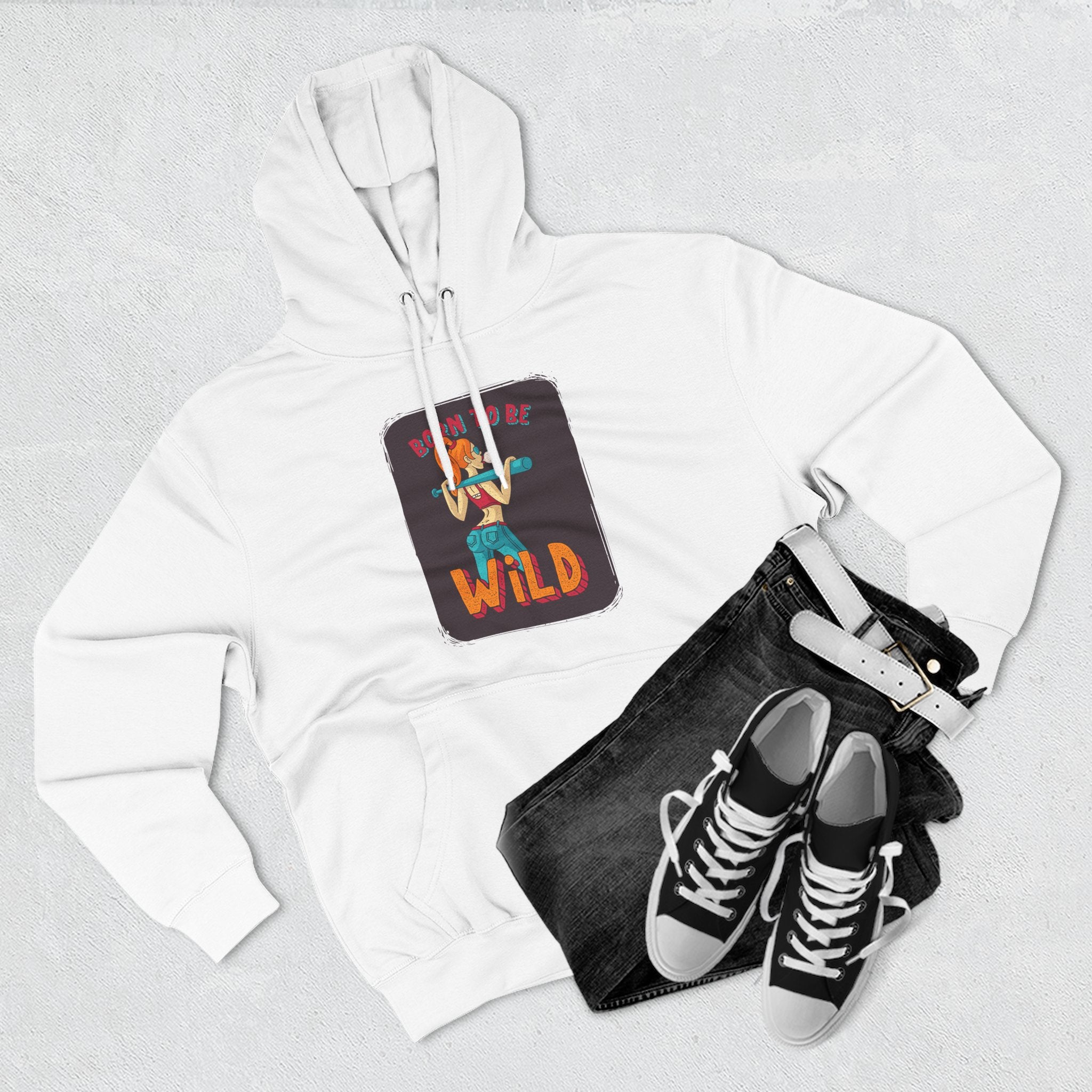 Wild Spirit Fleece Hoodie, Cozy Sweatshirt, Graphic Hoodie, Fun Gift for Adventurers, Casual Wear for Parties