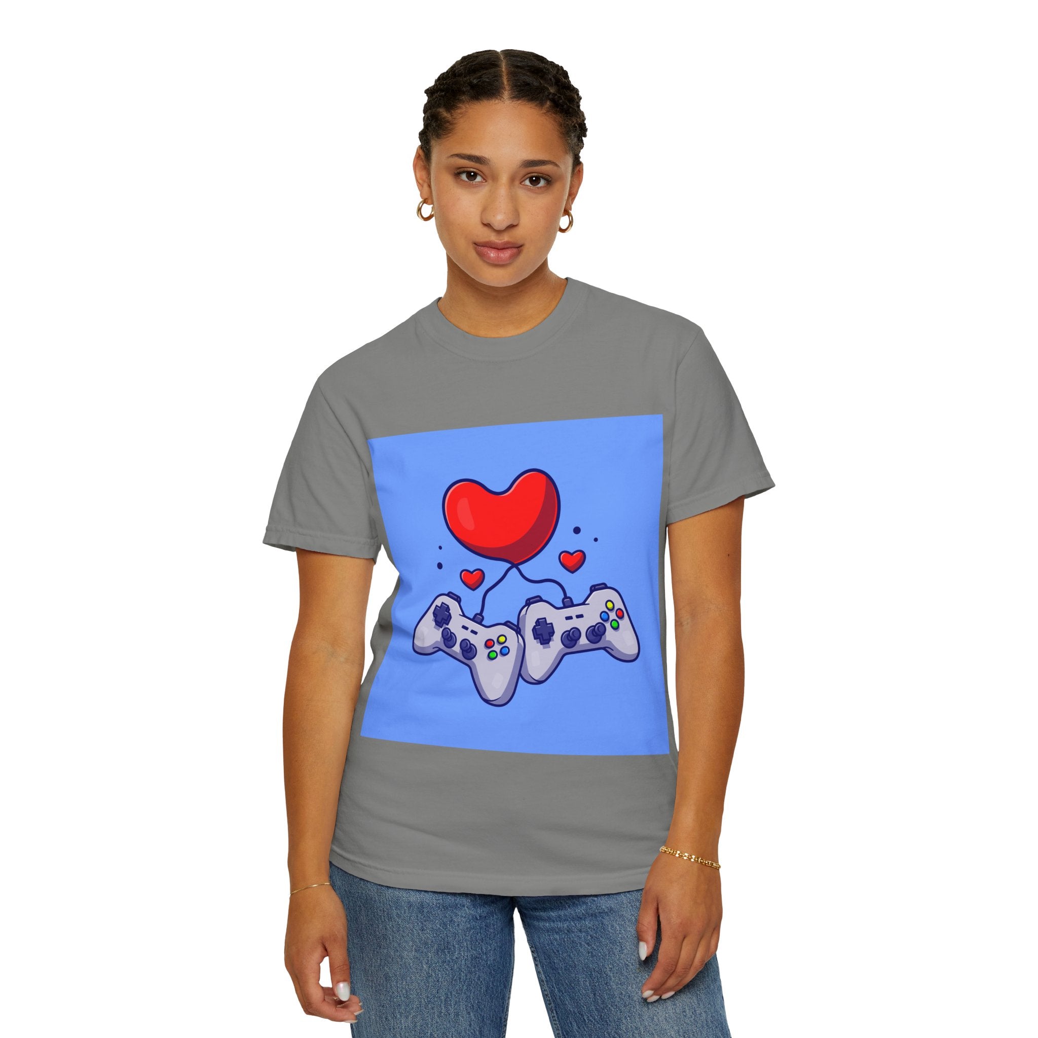 Gamer Love T-Shirt, Unisex Apparel, Cute Gaming Tee, Valentine's Gift, Gaming Enthusiast Shirt