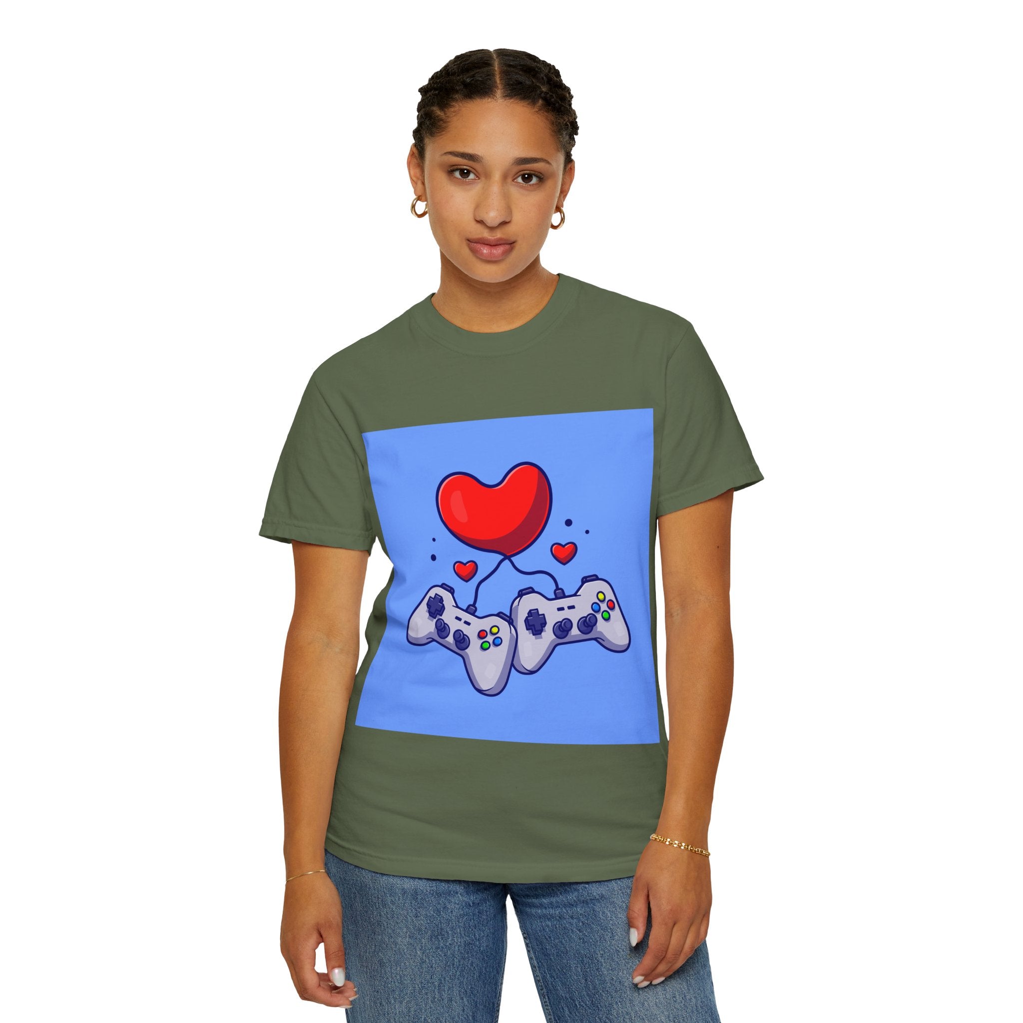 Gamer Love T-Shirt, Unisex Apparel, Cute Gaming Tee, Valentine's Gift, Gaming Enthusiast Shirt