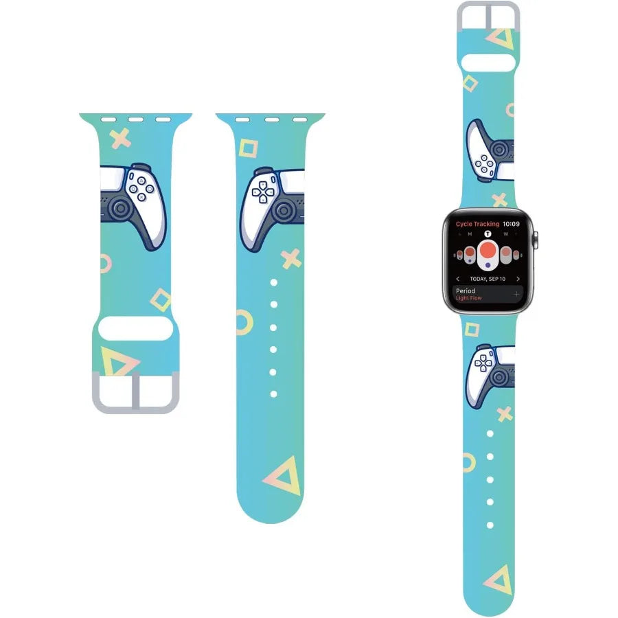 Game Controller Design Compatible with Apple Watch Band 38mm 40mm 41mm 42mm 44mm 45mm 49mm Game PS5 Strap with Soft Band for iW