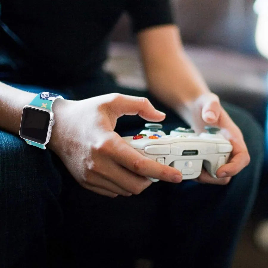 Game Controller Design Compatible with Apple Watch Band 38mm 40mm 41mm 42mm 44mm 45mm 49mm Game PS5 Strap with Soft Band for iW