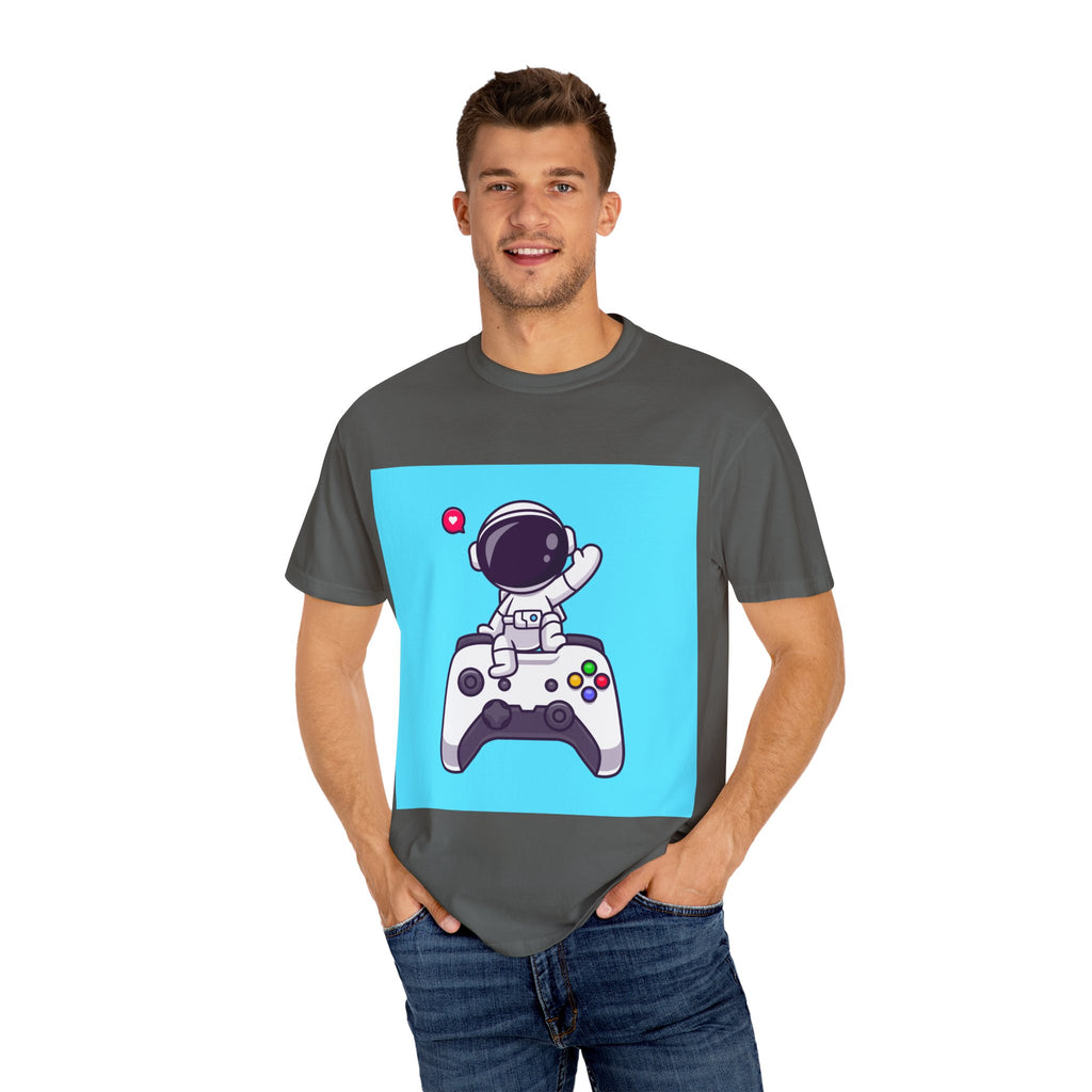 Astronaut Gamer T-Shirt, Unisex Gaming Shirt, Space-Themed Shirt, Gift for Gamers, Creative Casual Wear