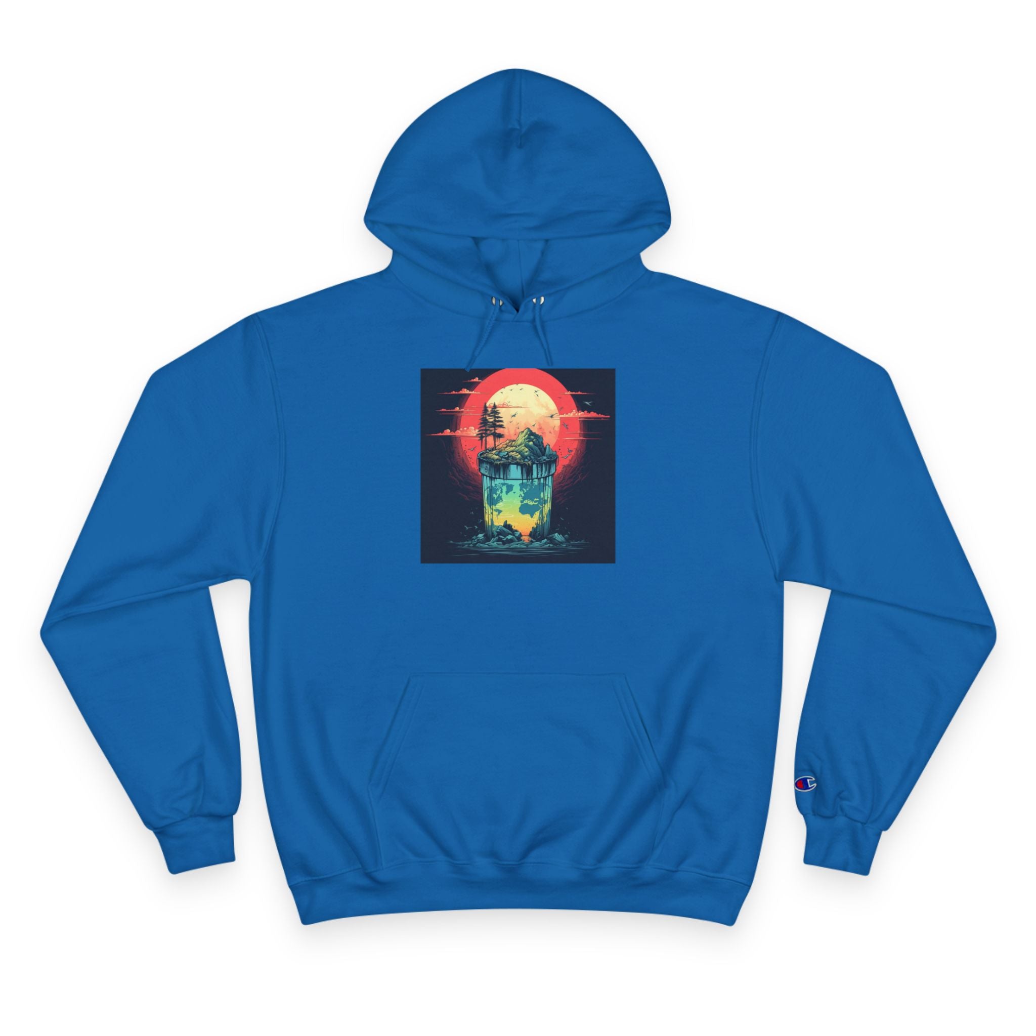 Retro Vibe Champion Hoodie, Comfortable Sweatshirt, Graphic Hoodie, Cozy Layer, Unisex Style