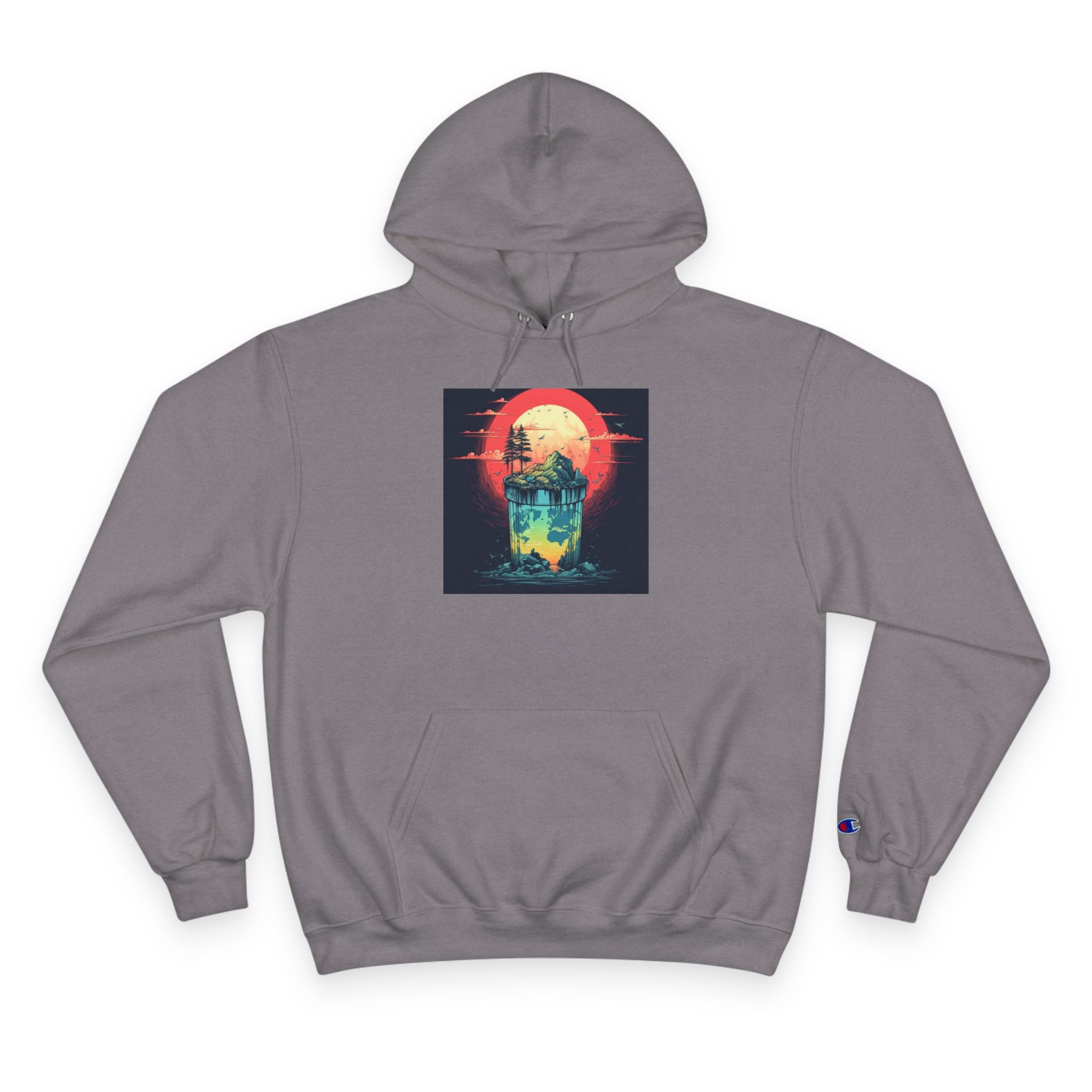 Retro Vibe Champion Hoodie, Comfortable Sweatshirt, Graphic Hoodie, Cozy Layer, Unisex Style