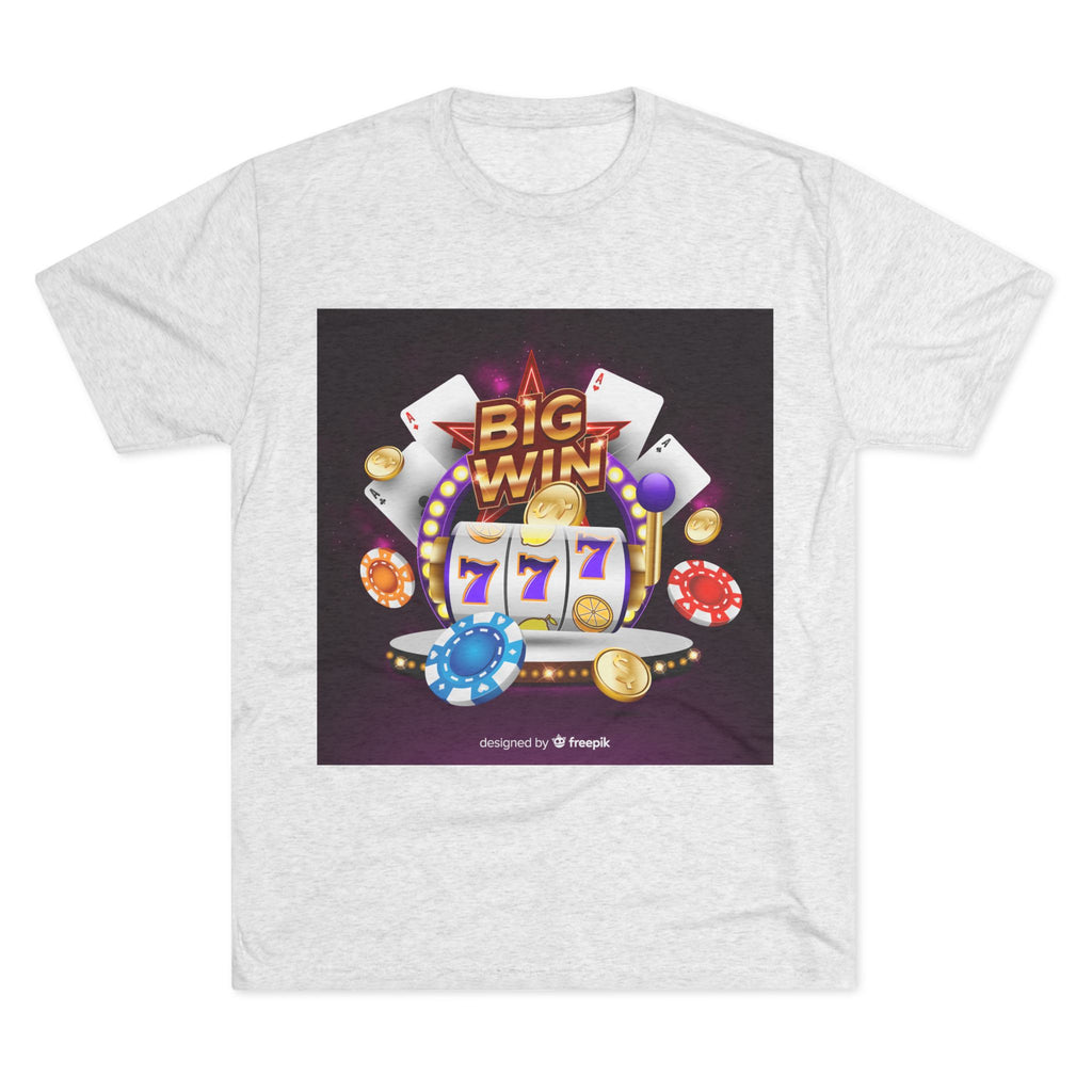 Big Win Unisex Crew Tee | Slot Machine Graphic T-Shirt for Gamers | Gambling Gift | Casino Night | Birthday Gift