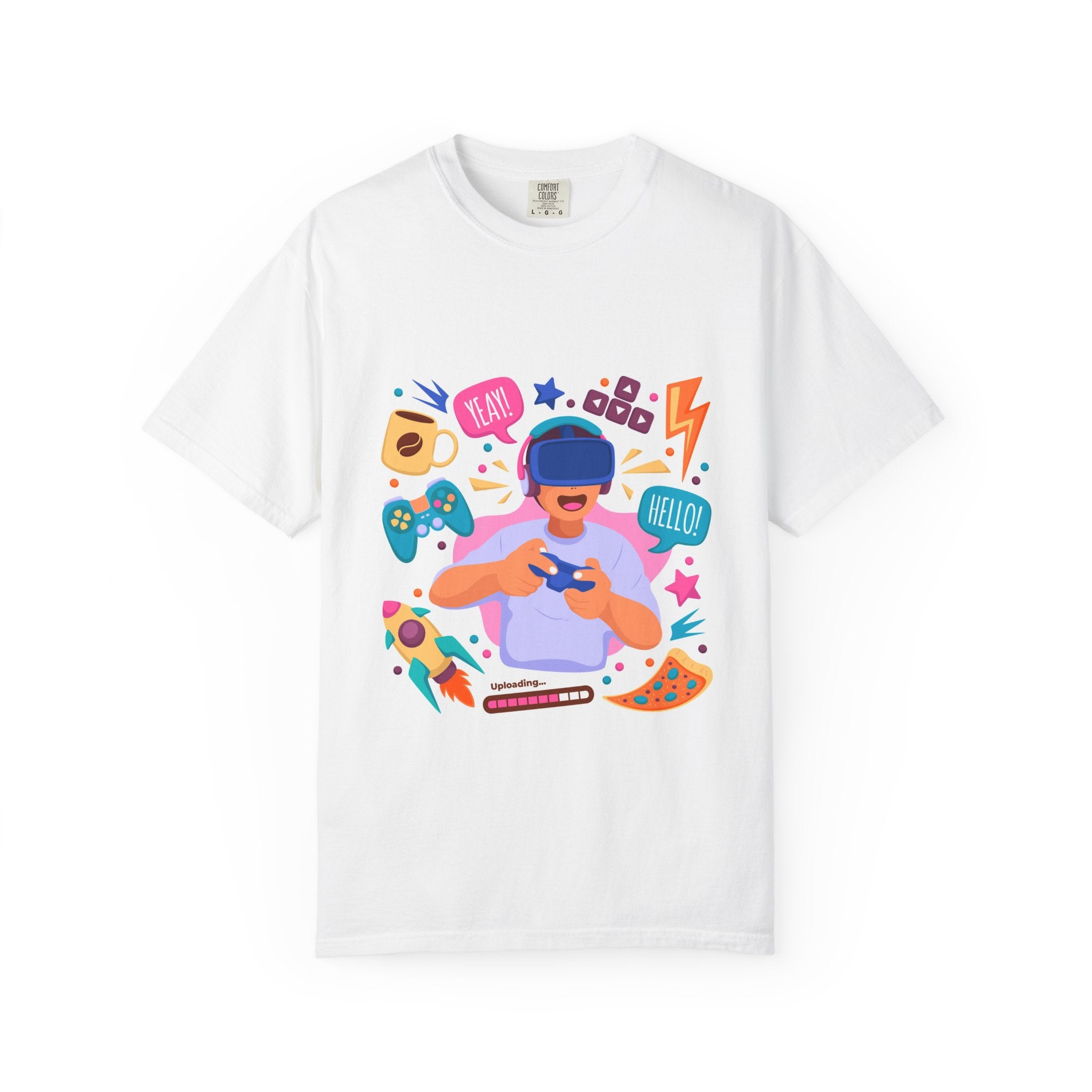 Fun Gamer T-Shirt - Unisex Garment-Dyed, Video Game Gift, Geeky Apparel, Casual Wear, Birthday Gift, VR Fan Tee