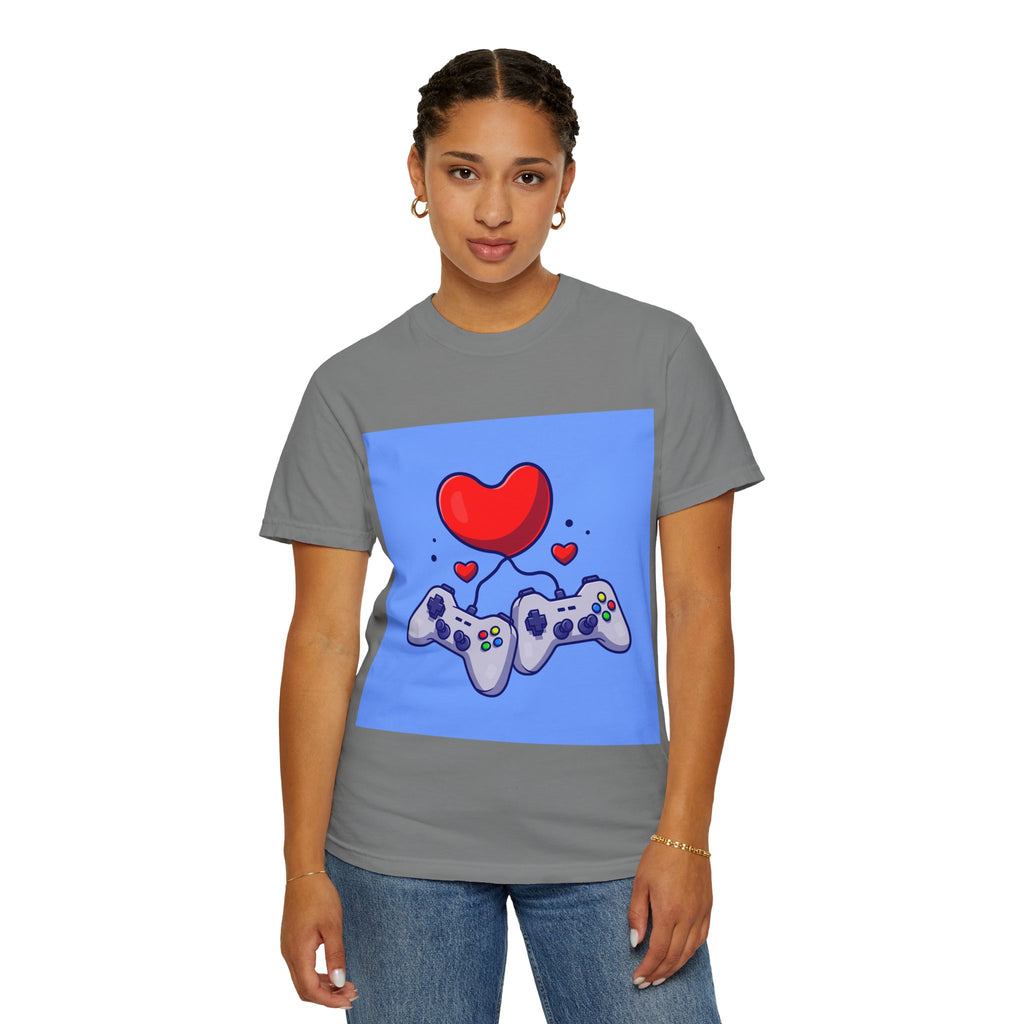 Gamer Love T-Shirt, Unisex Apparel, Cute Gaming Tee, Valentine's Gift, Gaming Enthusiast Shirt