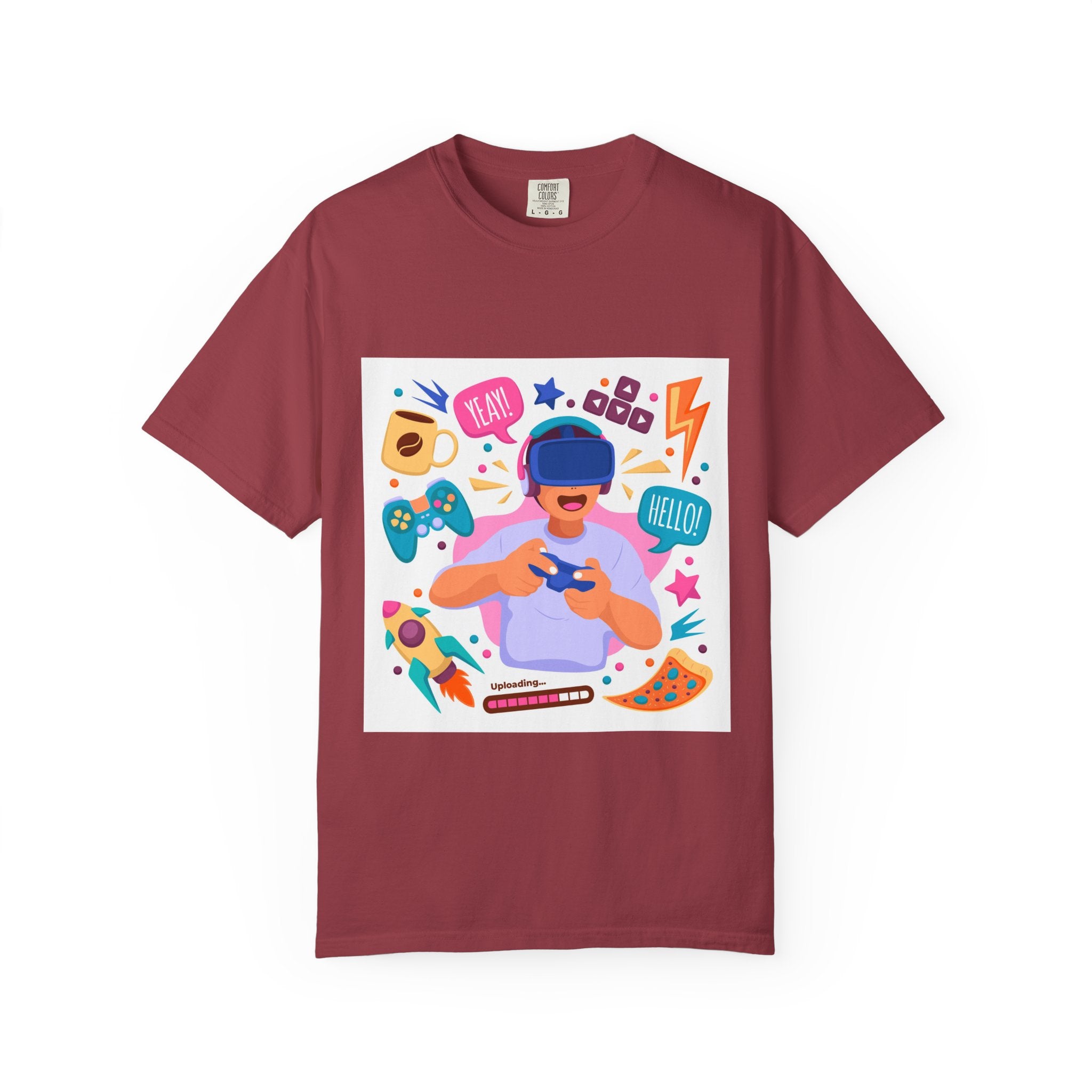 Fun Gamer T-Shirt - Unisex Garment-Dyed, Video Game Gift, Geeky Apparel, Casual Wear, Birthday Gift, VR Fan Tee