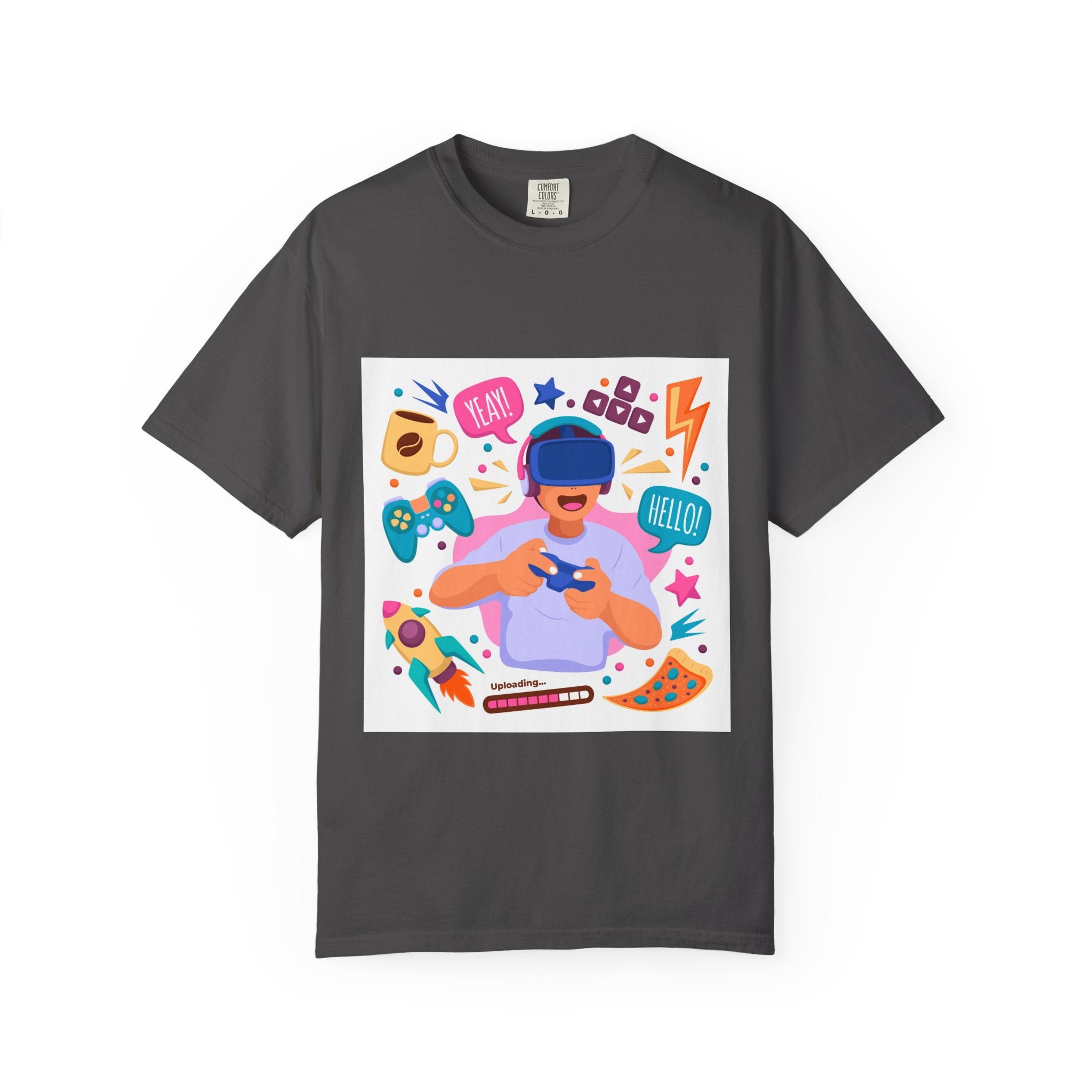 Fun Gamer T-Shirt - Unisex Garment-Dyed, Video Game Gift, Geeky Apparel, Casual Wear, Birthday Gift, VR Fan Tee