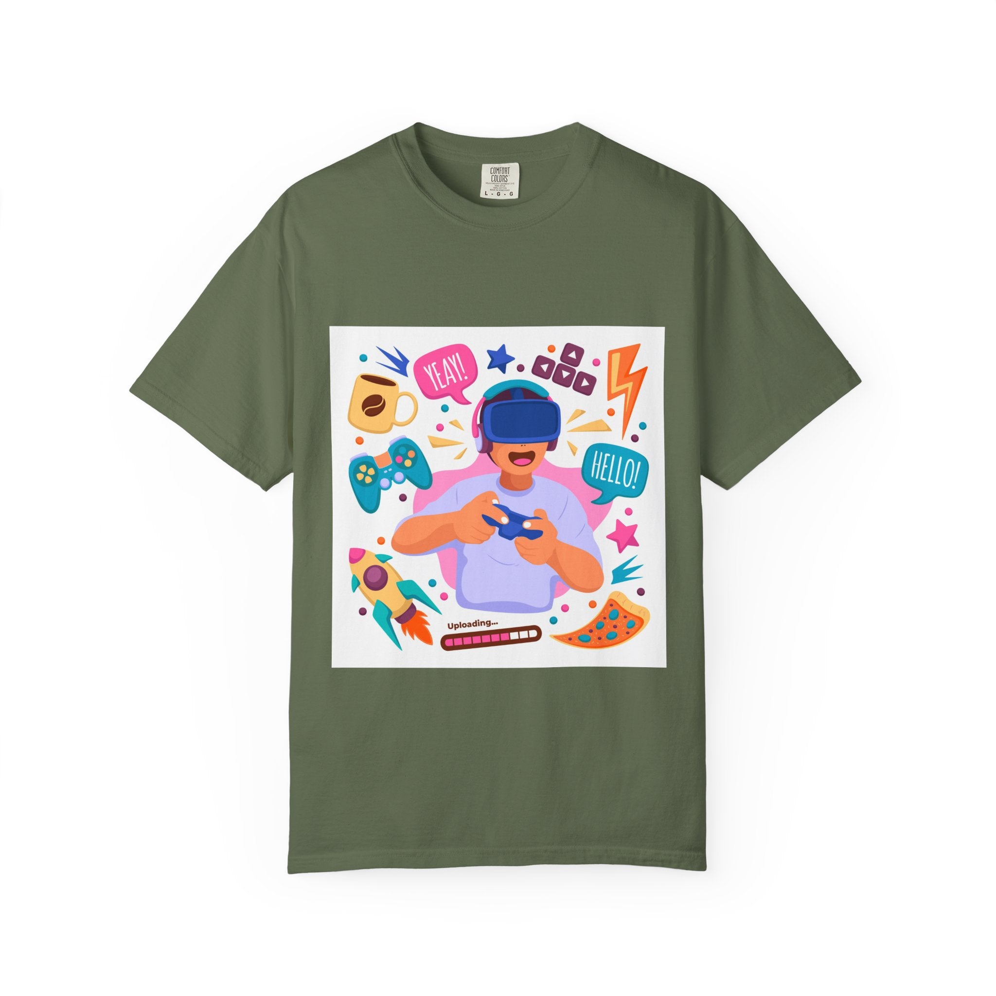 Fun Gamer T-Shirt - Unisex Garment-Dyed, Video Game Gift, Geeky Apparel, Casual Wear, Birthday Gift, VR Fan Tee