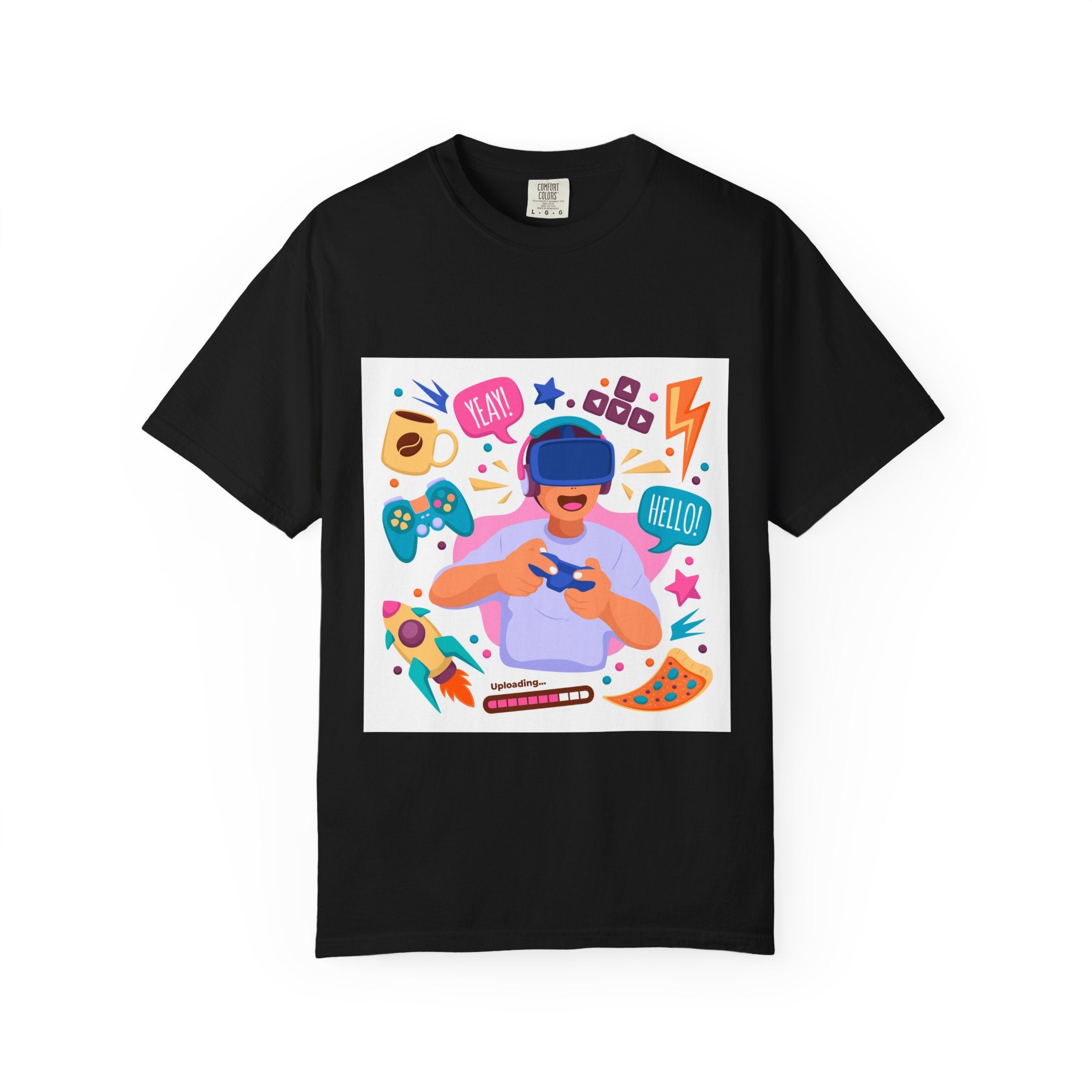 Fun Gamer T-Shirt - Unisex Garment-Dyed, Video Game Gift, Geeky Apparel, Casual Wear, Birthday Gift, VR Fan Tee