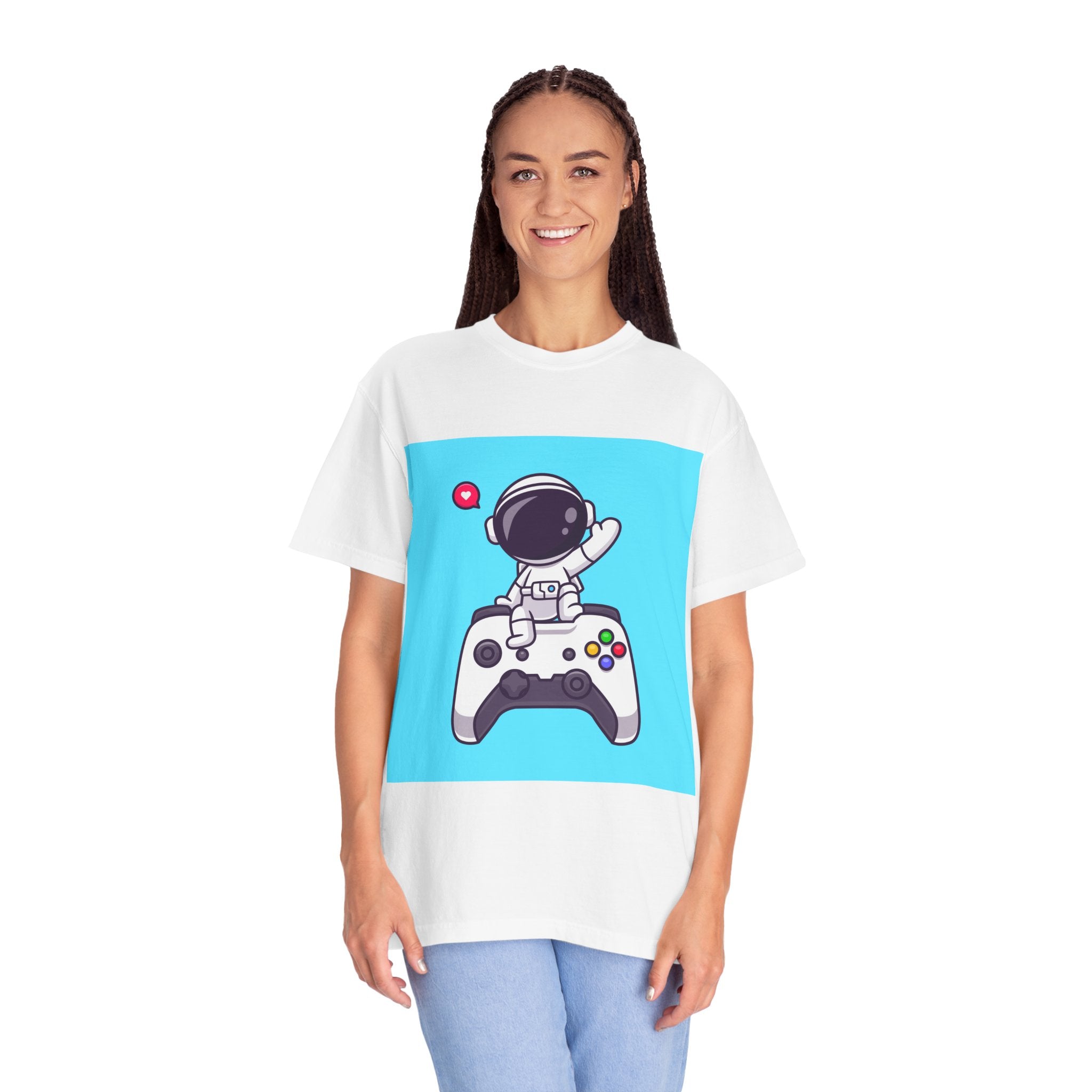 Astronaut Gamer T-Shirt, Unisex Gaming Shirt, Space-Themed Shirt, Gift for Gamers, Creative Casual Wear