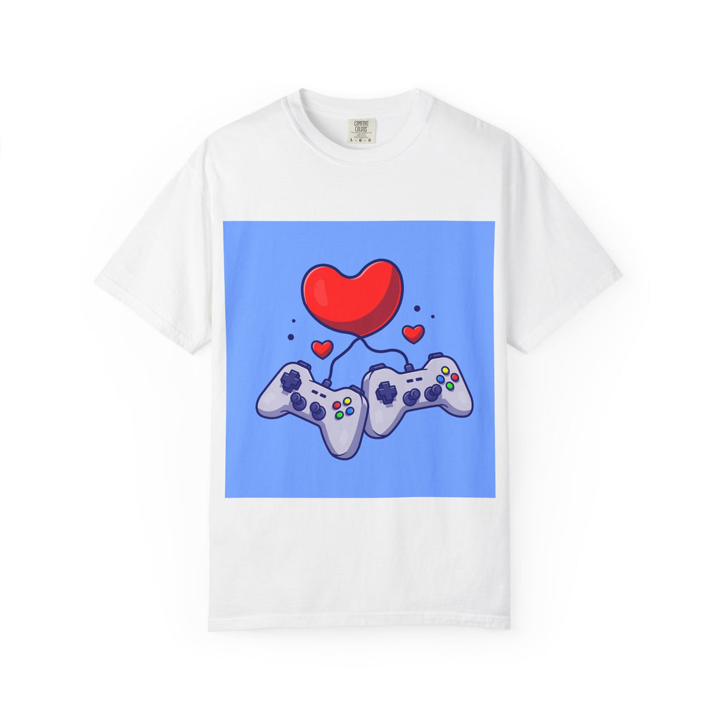 Gamer Love T-Shirt, Unisex Apparel, Cute Gaming Tee, Valentine's Gift, Gaming Enthusiast Shirt