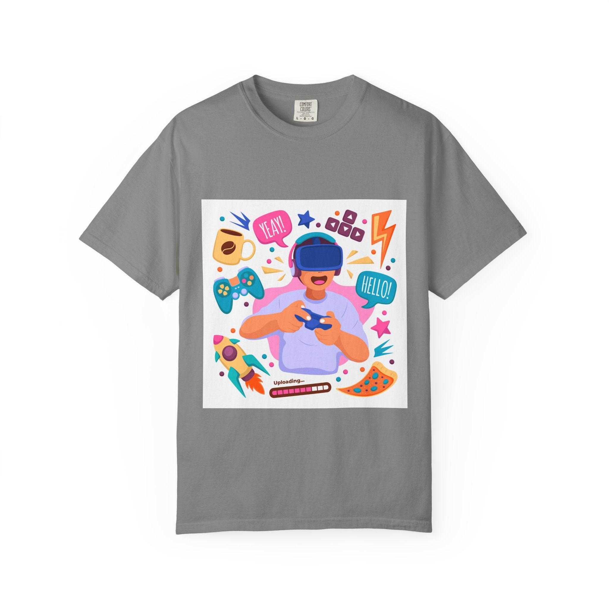 Fun Gamer T-Shirt - Unisex Garment-Dyed, Video Game Gift, Geeky Apparel, Casual Wear, Birthday Gift, VR Fan Tee