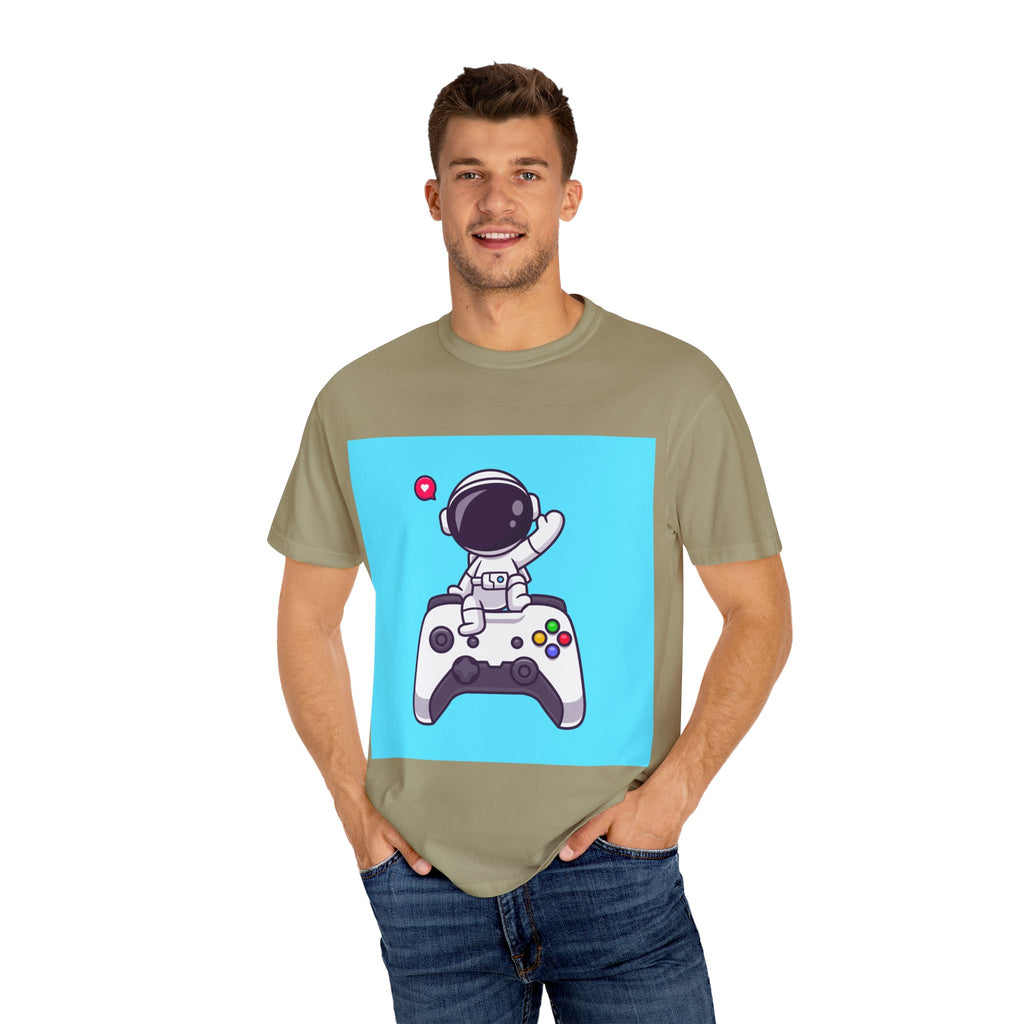 Astronaut Gamer T-Shirt, Unisex Gaming Shirt, Space-Themed Shirt, Gift for Gamers, Creative Casual Wear
