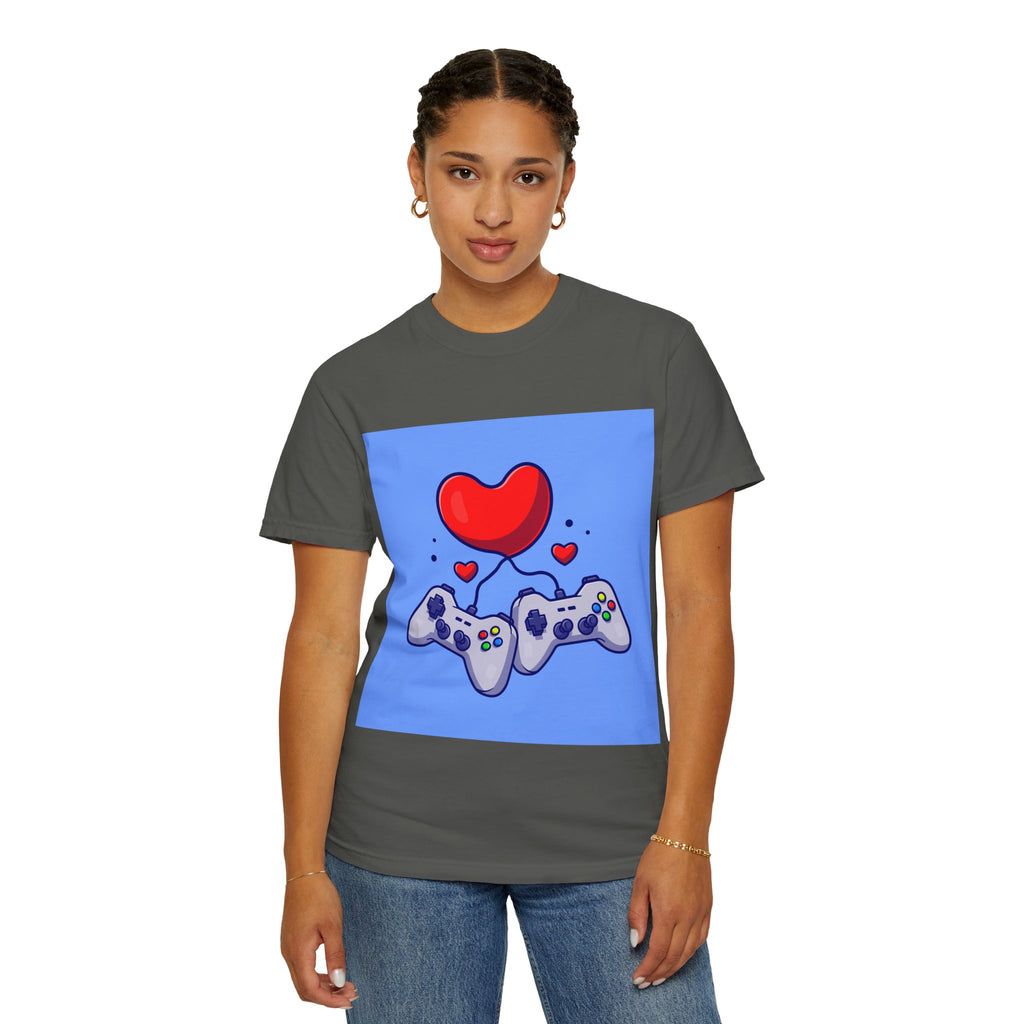 Gamer Love T-Shirt, Unisex Apparel, Cute Gaming Tee, Valentine's Gift, Gaming Enthusiast Shirt