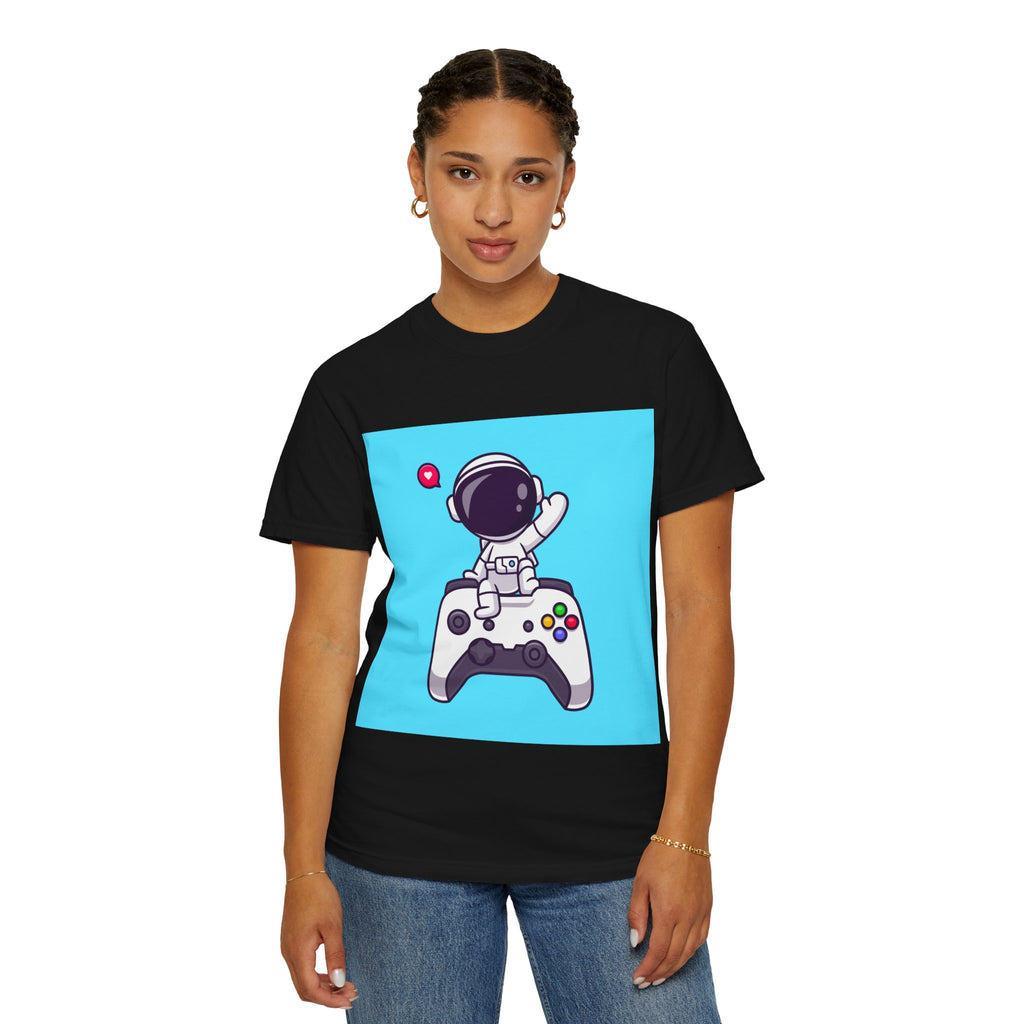 Astronaut Gamer T-Shirt, Unisex Gaming Shirt, Space-Themed Shirt, Gift for Gamers, Creative Casual Wear