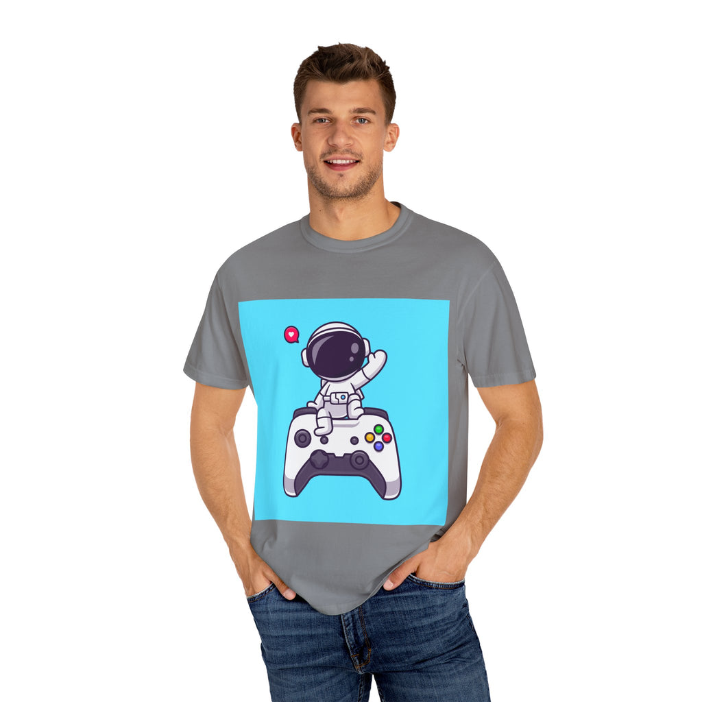 Astronaut Gamer T-Shirt, Unisex Gaming Shirt, Space-Themed Shirt, Gift for Gamers, Creative Casual Wear