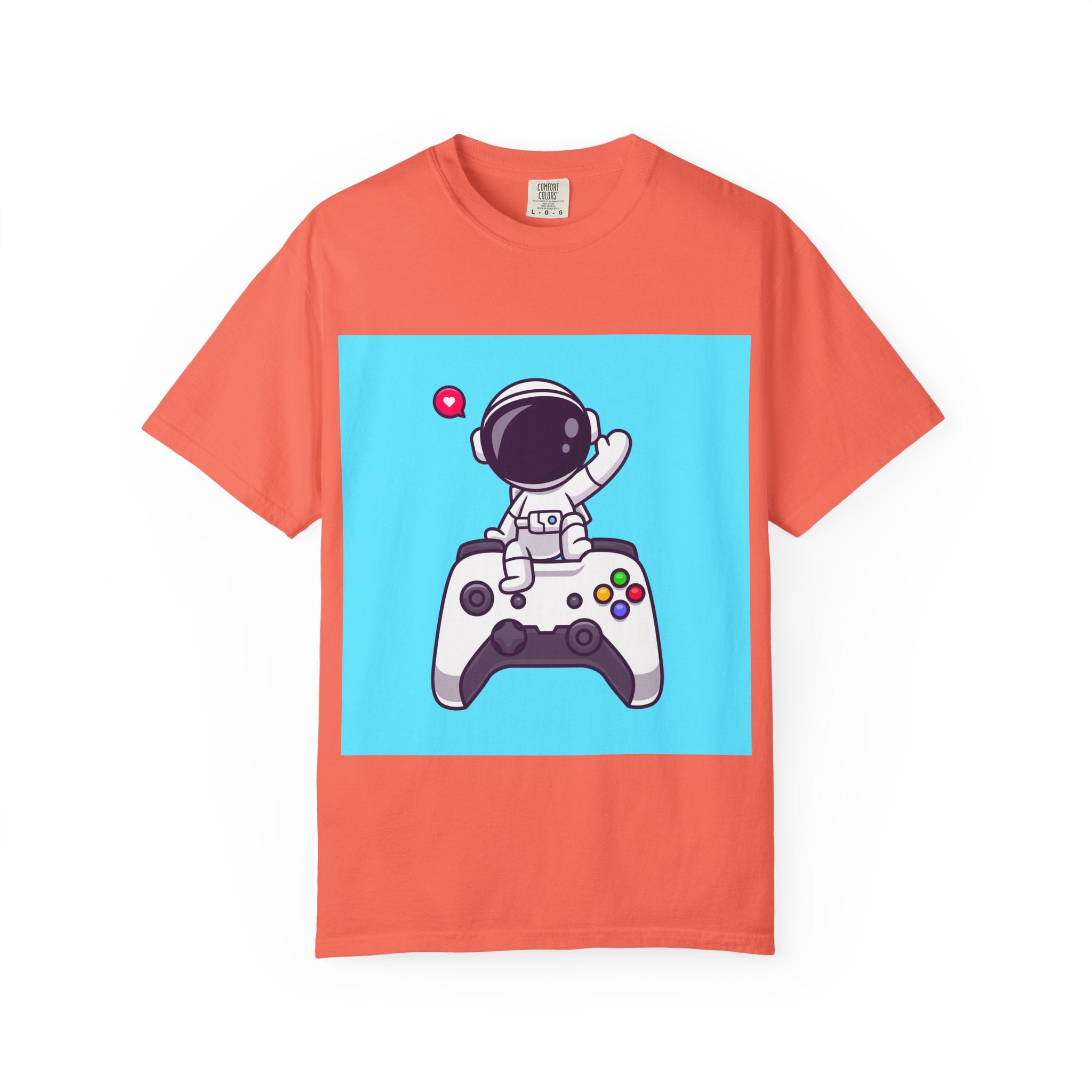 Astronaut Gamer T-Shirt, Unisex Gaming Shirt, Space-Themed Shirt, Gift for Gamers, Creative Casual Wear