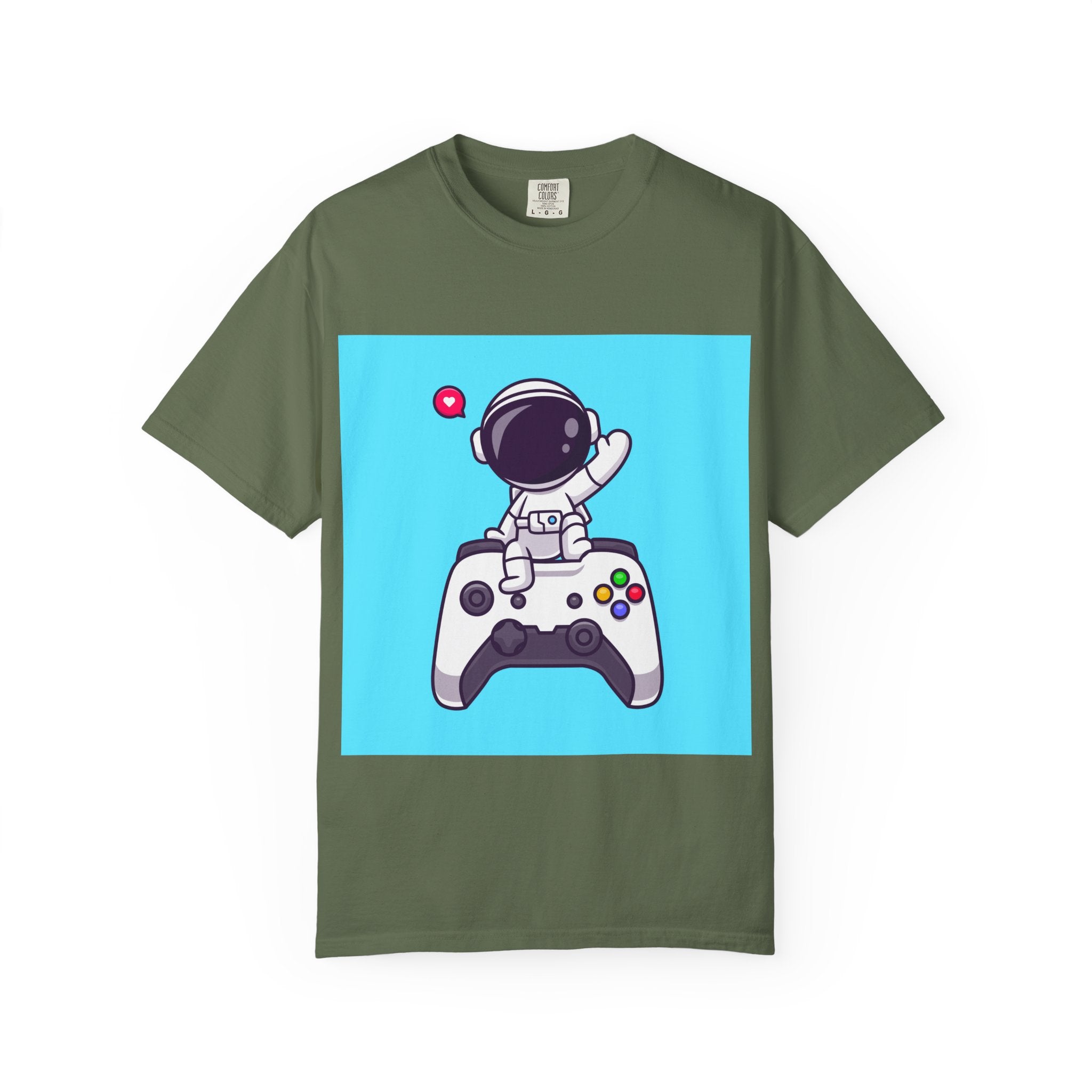 Astronaut Gamer T-Shirt, Unisex Gaming Shirt, Space-Themed Shirt, Gift for Gamers, Creative Casual Wear