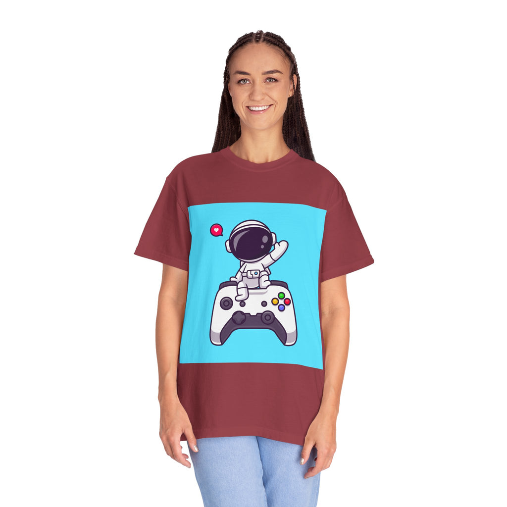 Astronaut Gamer T-Shirt, Unisex Gaming Shirt, Space-Themed Shirt, Gift for Gamers, Creative Casual Wear