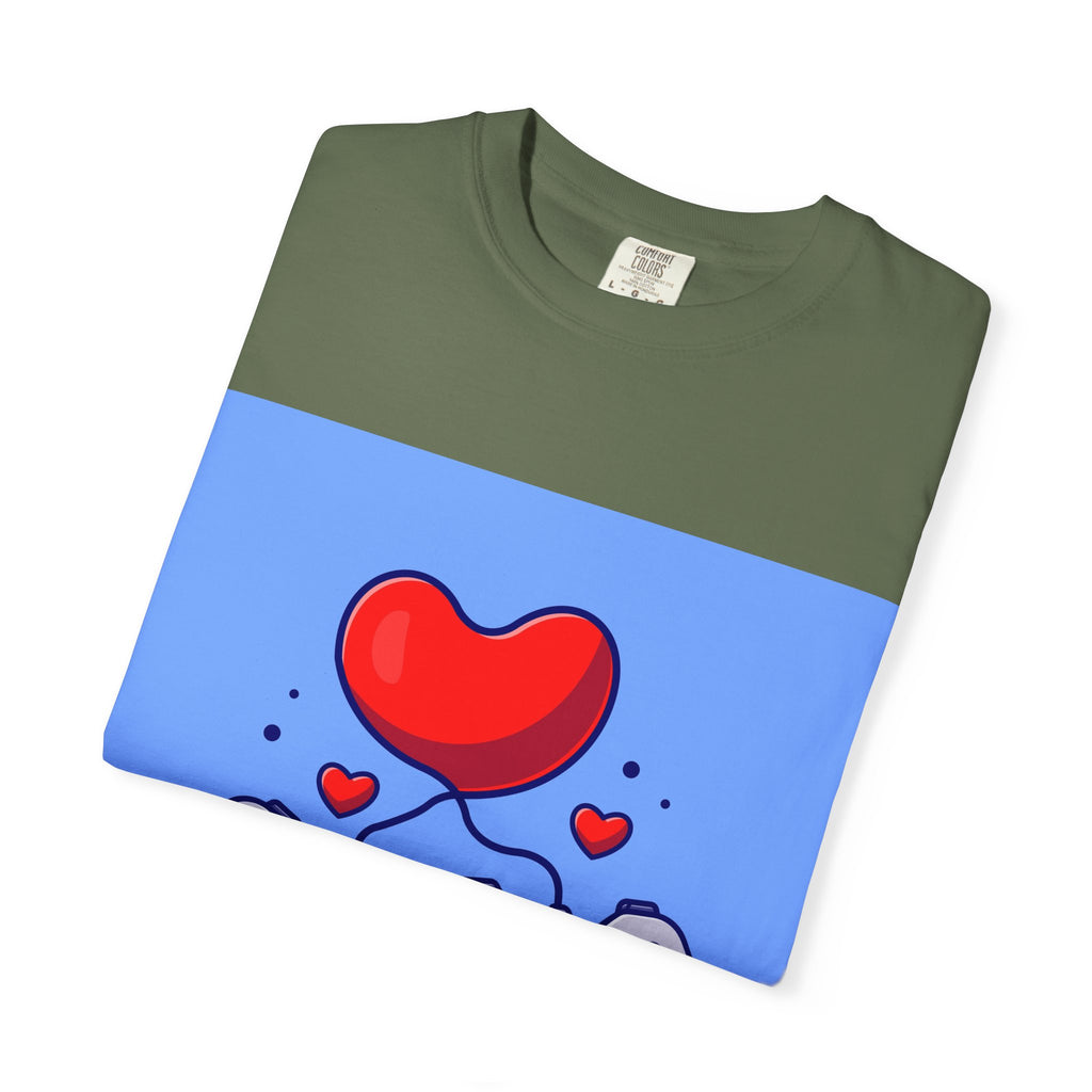Gamer Love T-Shirt, Unisex Apparel, Cute Gaming Tee, Valentine's Gift, Gaming Enthusiast Shirt