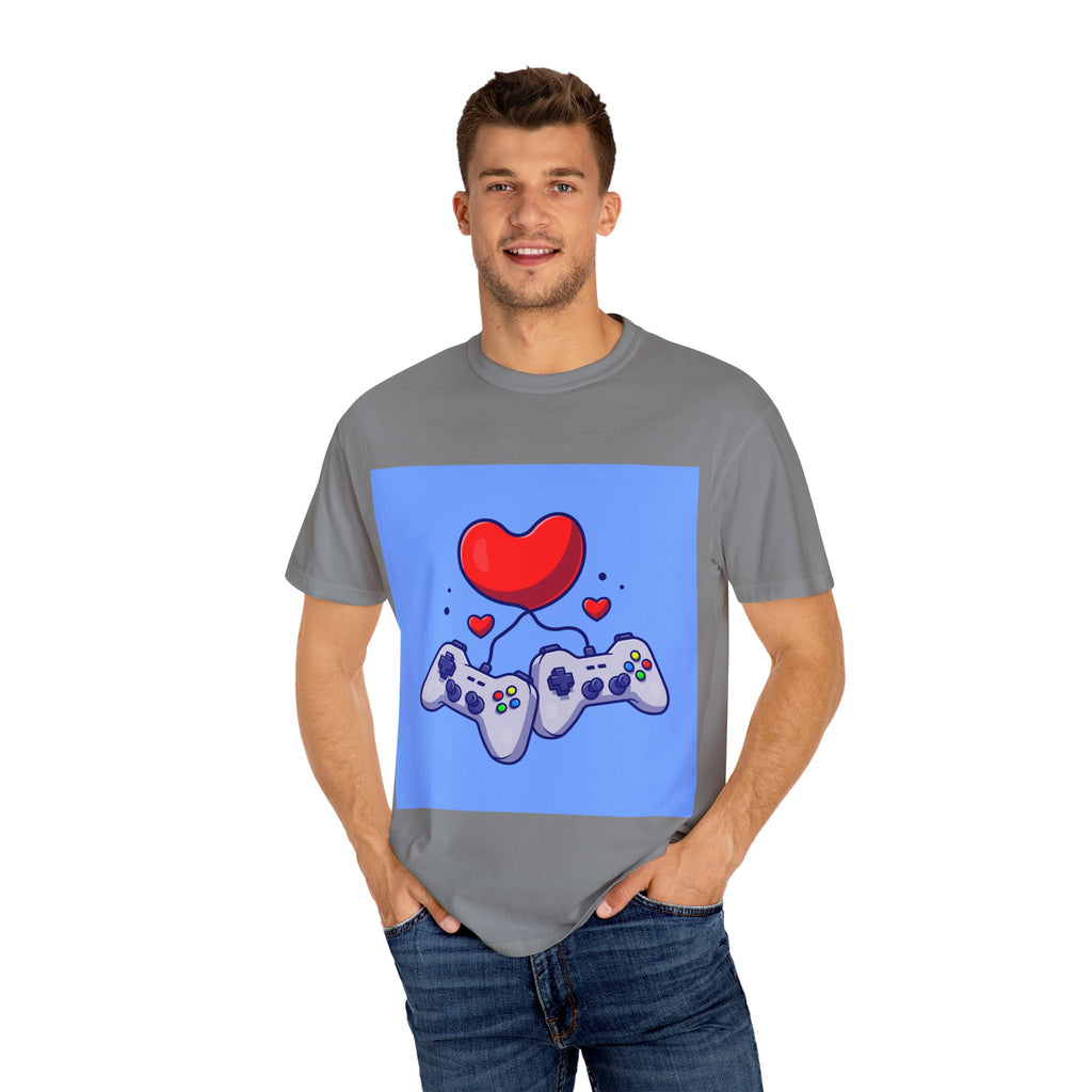 Gamer Love T-Shirt, Unisex Apparel, Cute Gaming Tee, Valentine's Gift, Gaming Enthusiast Shirt