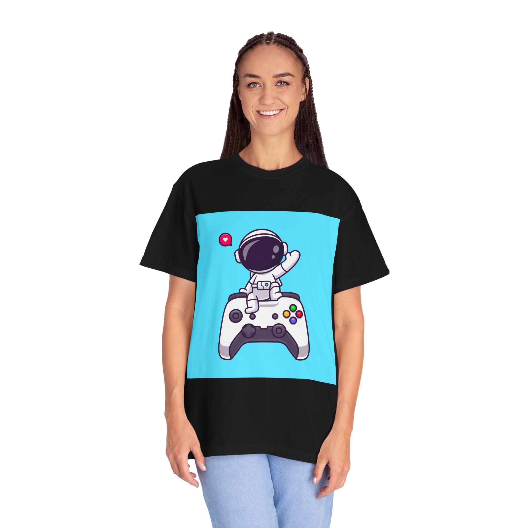 Astronaut Gamer T-Shirt, Unisex Gaming Shirt, Space-Themed Shirt, Gift for Gamers, Creative Casual Wear