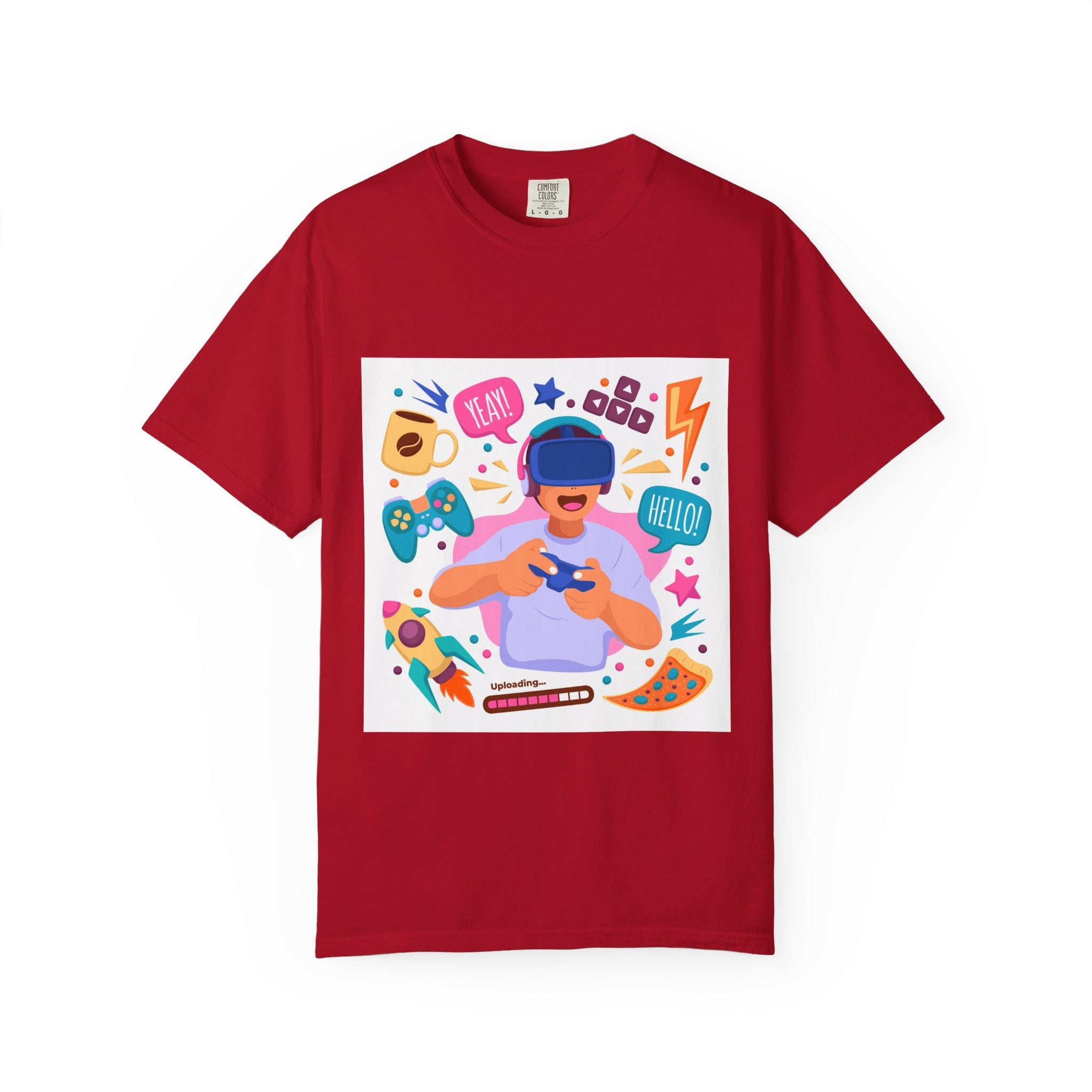 Fun Gamer T-Shirt - Unisex Garment-Dyed, Video Game Gift, Geeky Apparel, Casual Wear, Birthday Gift, VR Fan Tee