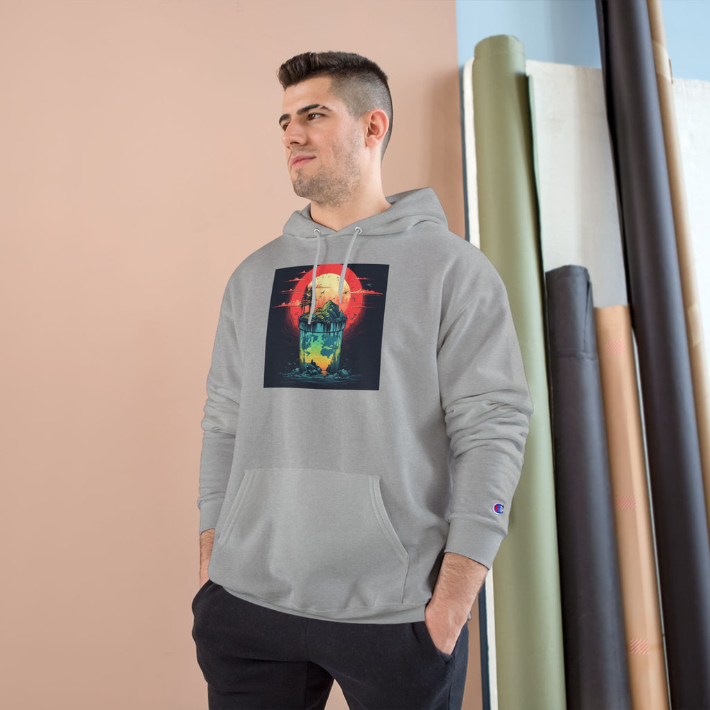 Retro Vibe Champion Hoodie, Comfortable Sweatshirt, Graphic Hoodie, Cozy Layer, Unisex Style