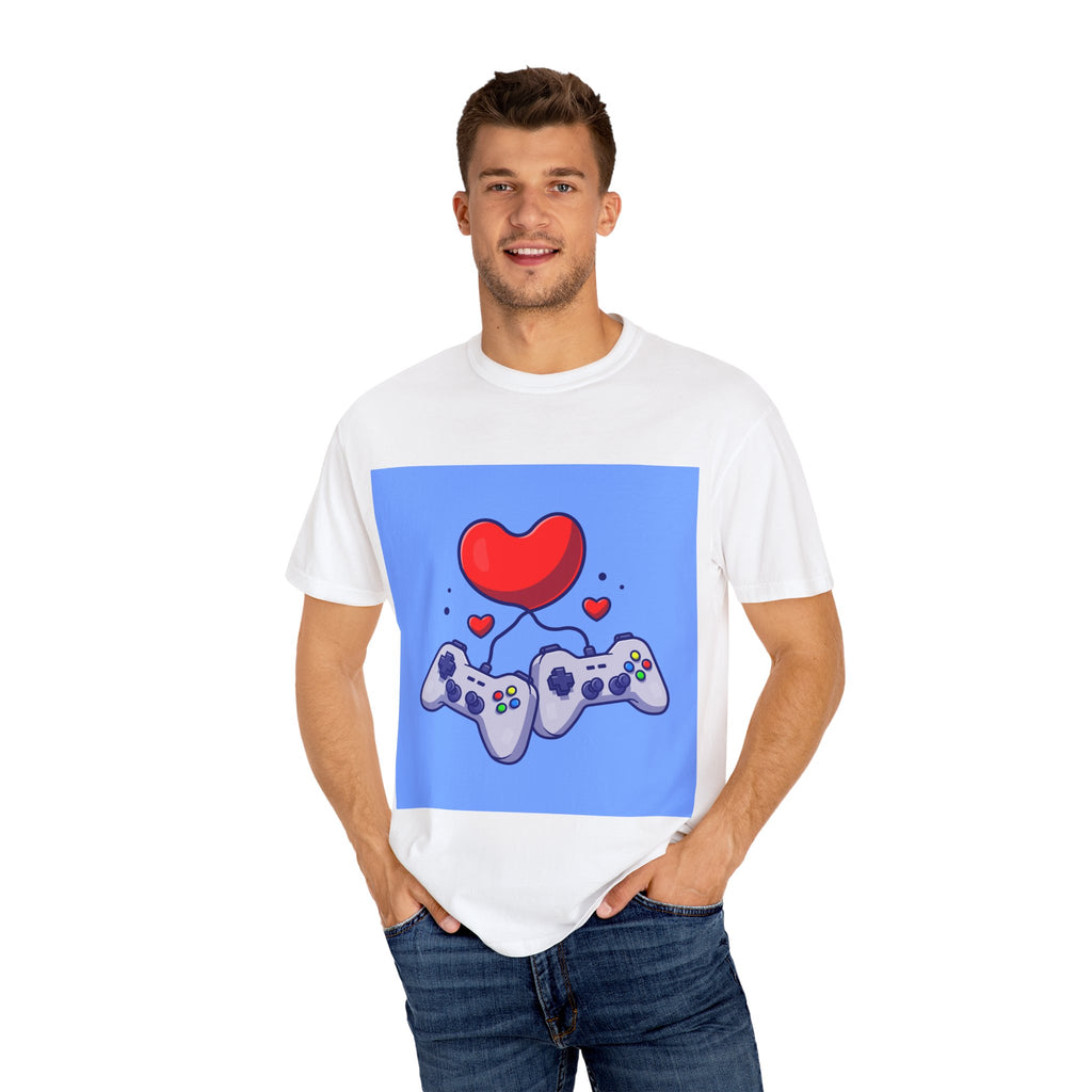 Gamer Love T-Shirt, Unisex Apparel, Cute Gaming Tee, Valentine's Gift, Gaming Enthusiast Shirt