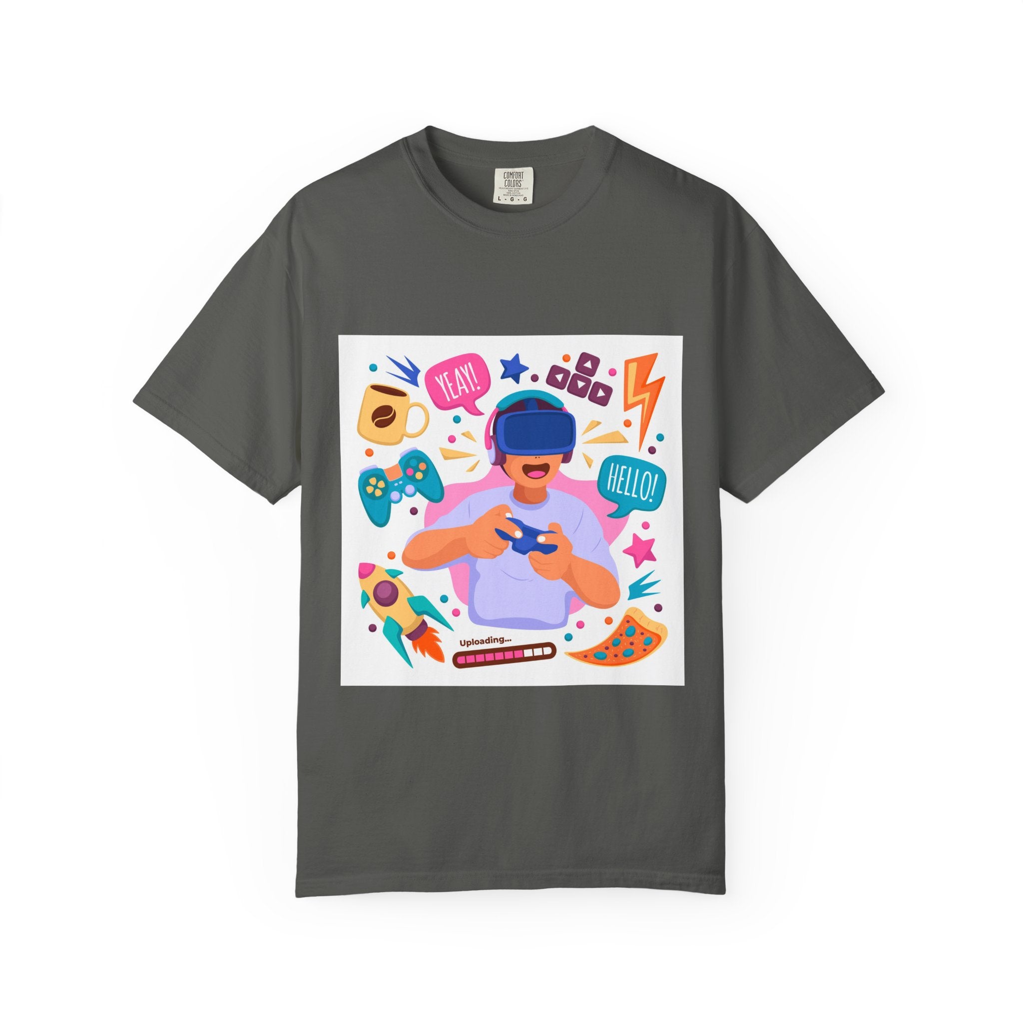 Fun Gamer T-Shirt - Unisex Garment-Dyed, Video Game Gift, Geeky Apparel, Casual Wear, Birthday Gift, VR Fan Tee