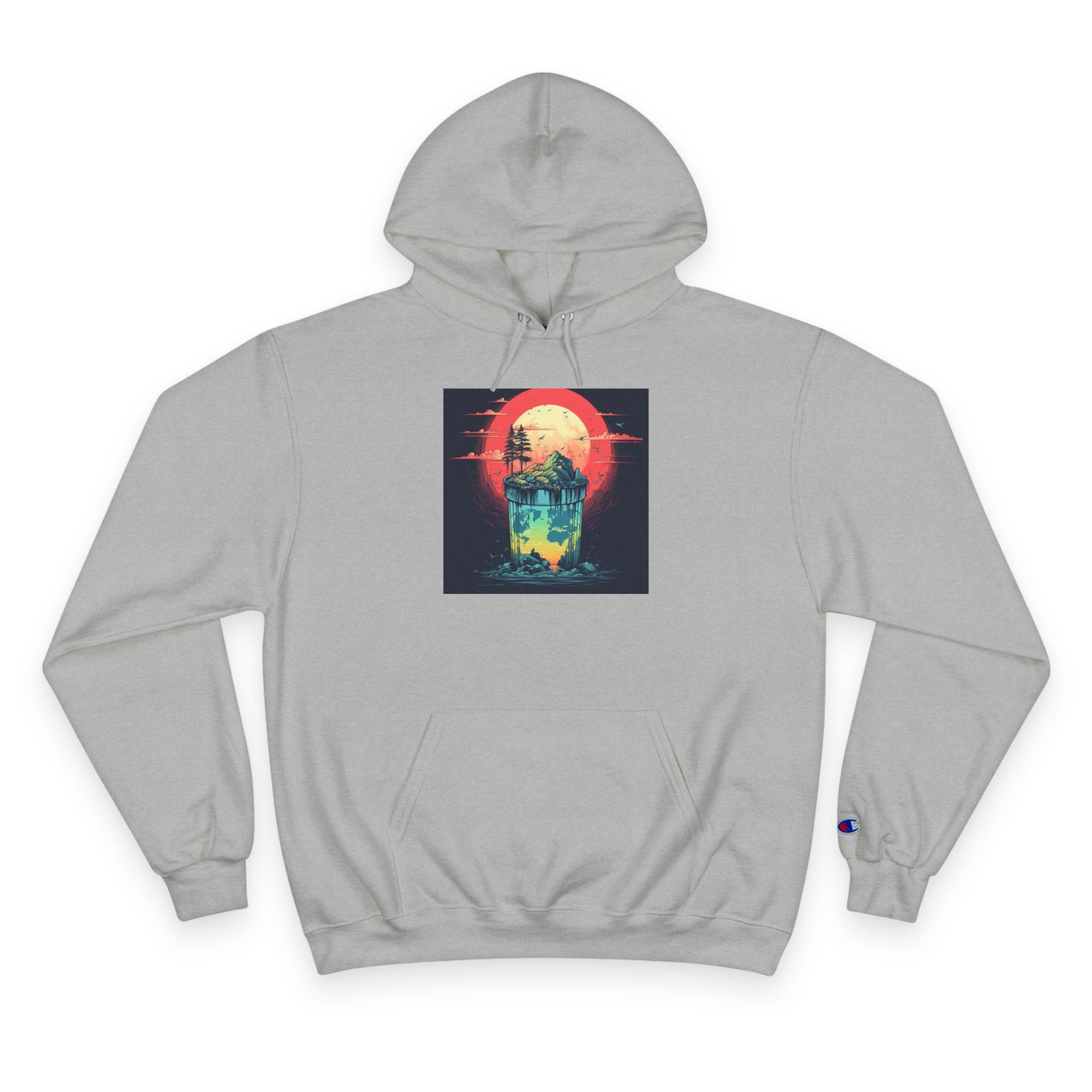 Retro Vibe Champion Hoodie, Comfortable Sweatshirt, Graphic Hoodie, Cozy Layer, Unisex Style