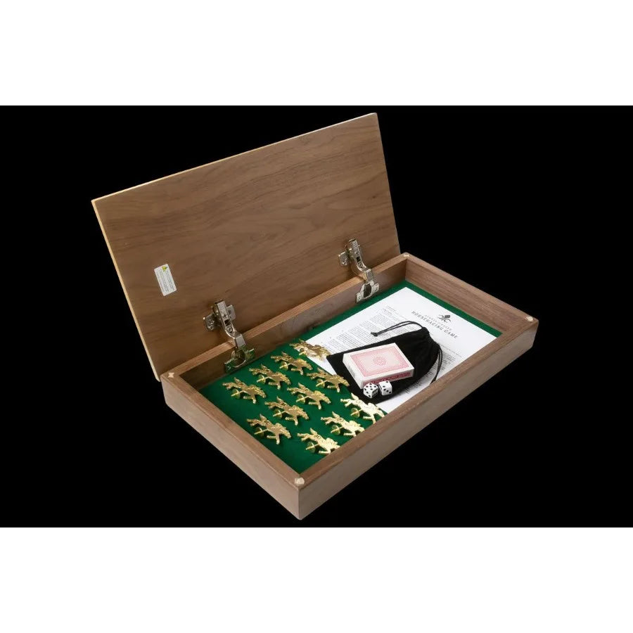 University of Illinois Deluxe Walnut Horseracing Game